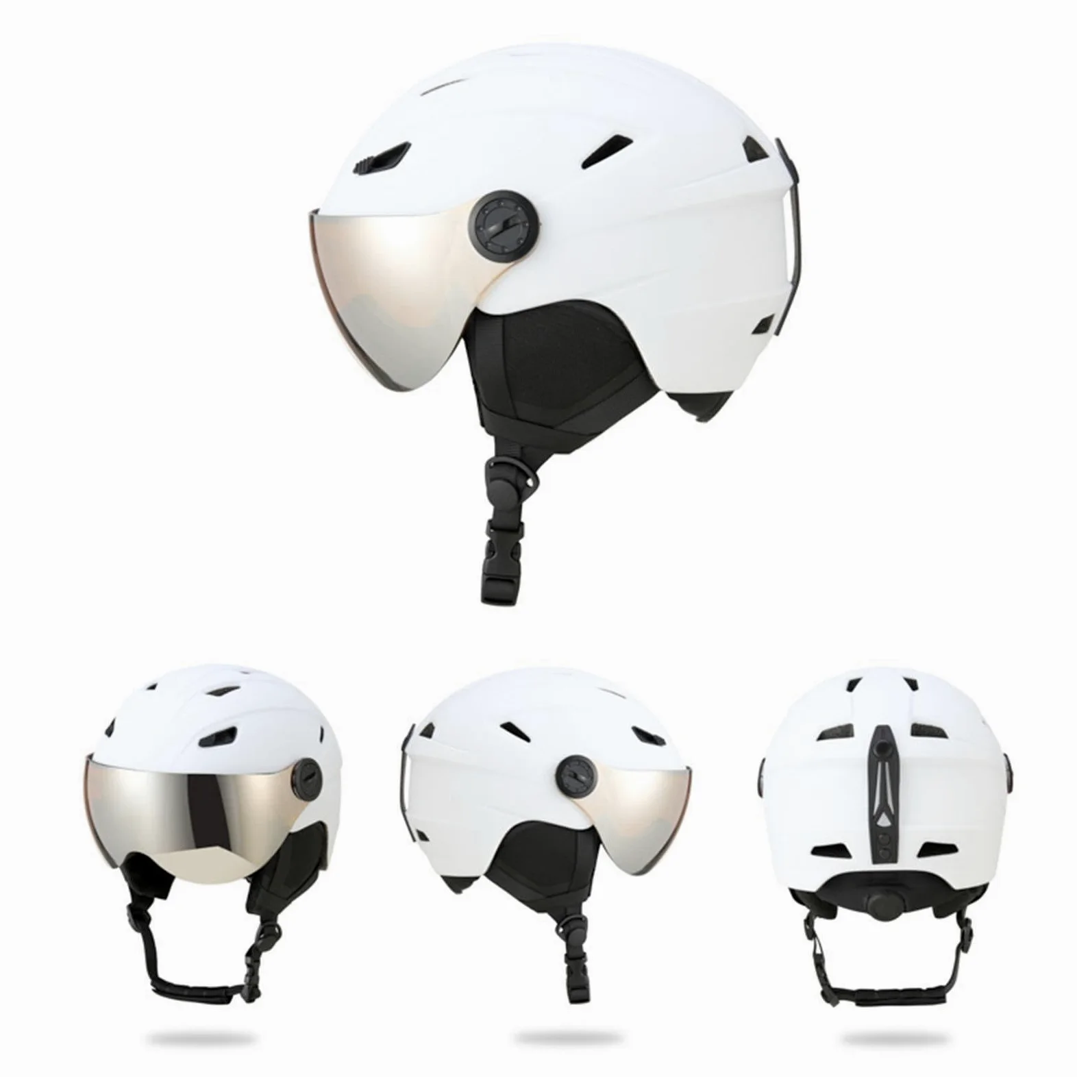 Casque de Ski avec Visière Intégrée pour Homme et Femme pour Le Snowboard