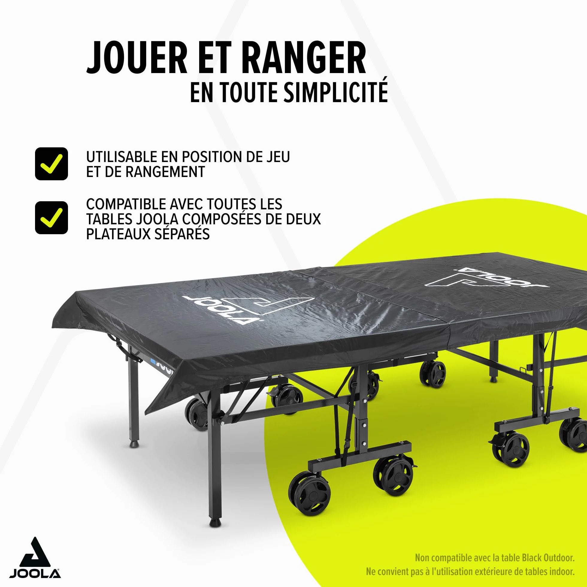 JOOLA Housse Tennis de Table imperméable Double Fonction intérieur/extérieur Toutes Saisons Taille Unique