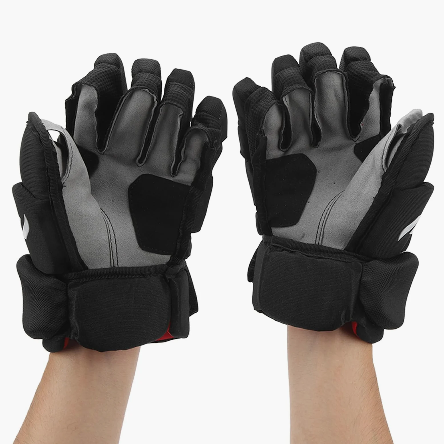 Gants de joueur de hockey - Gants de protection des doigts flexibles pour hockey sur glace, hockey sur patins avec rembourrage extra design respirant tissu en nylon durable