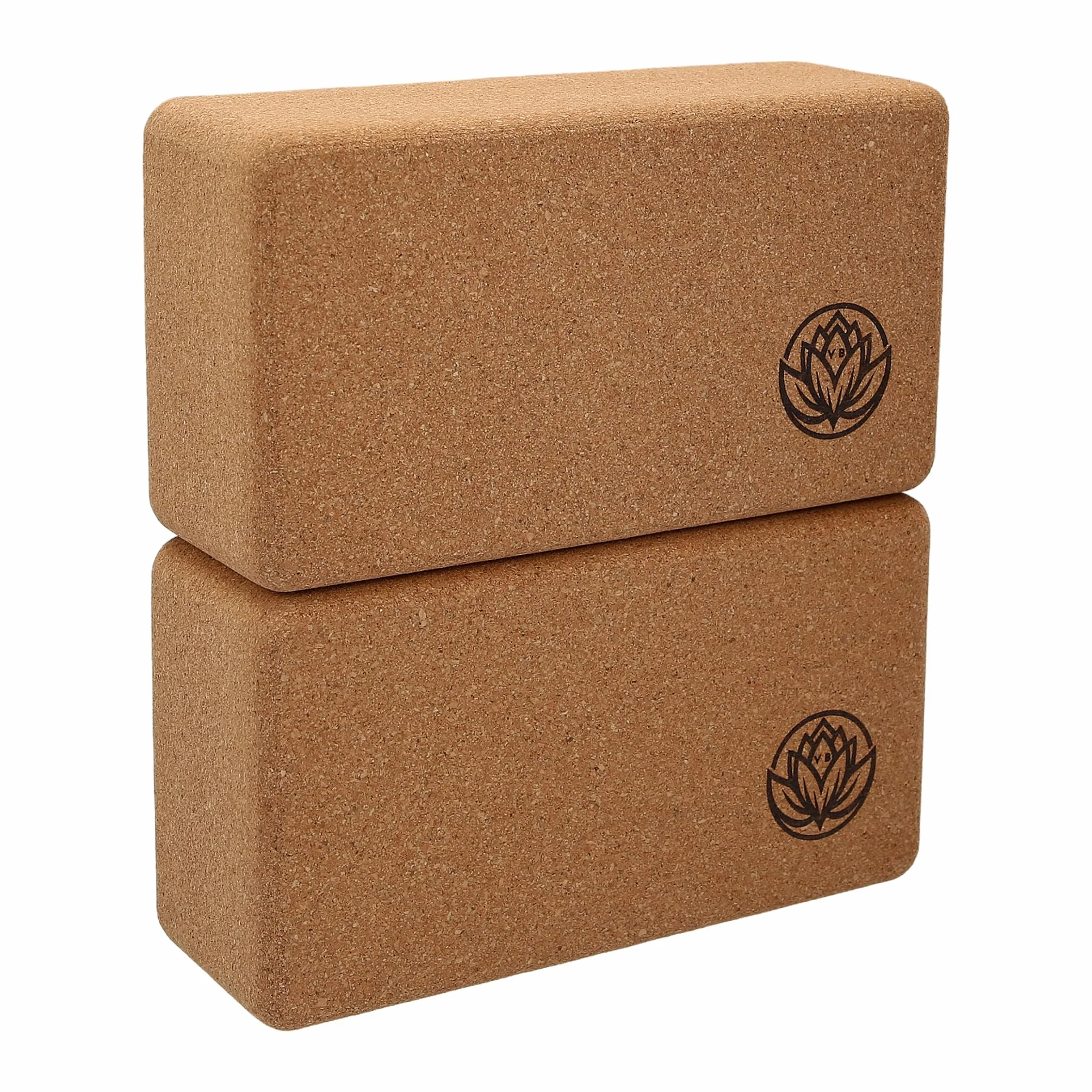 Lot de 2 briques yoga VonBueren | Blocs liège 22x12x7,5 cm Accessoires yoga