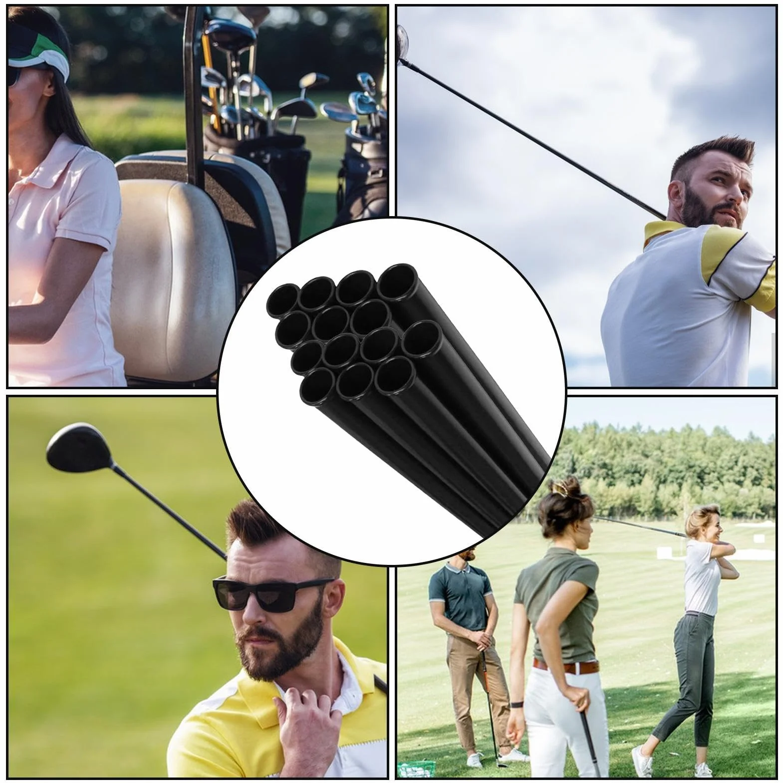 Organiseur de Sac de Golf | Tubes de Club de Golf | 14 séparateurs de Rechange pour Sac de Golf Pl-astic de qualité supérieure, Support de Club renforcé pour Adultes