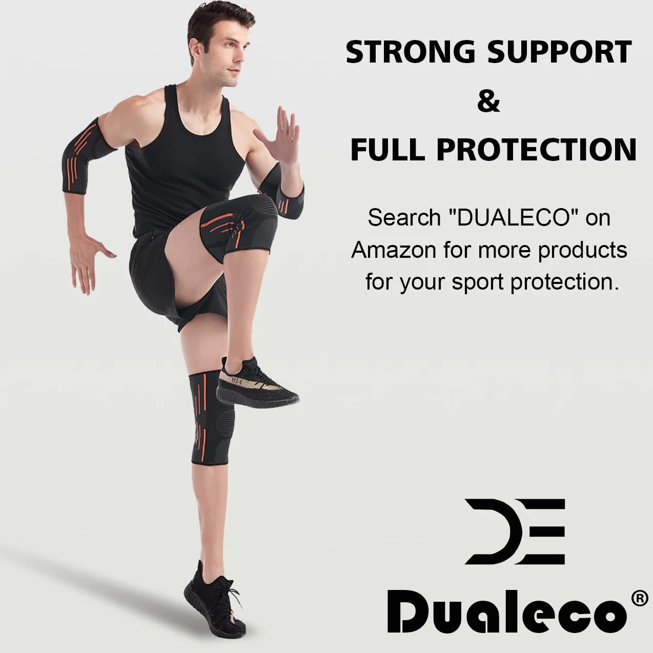 Dualeco Genouillère Sport Antidérapant Respirant 1 Paire