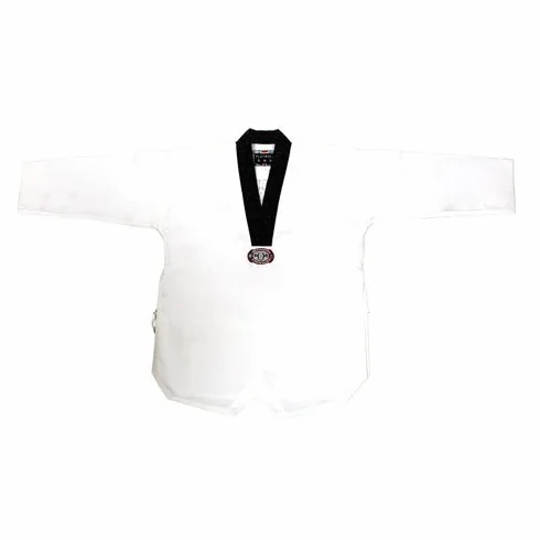 Playwell Tenue coréenne de Taekwondo col en V Noir Dos uni Tissu armuré