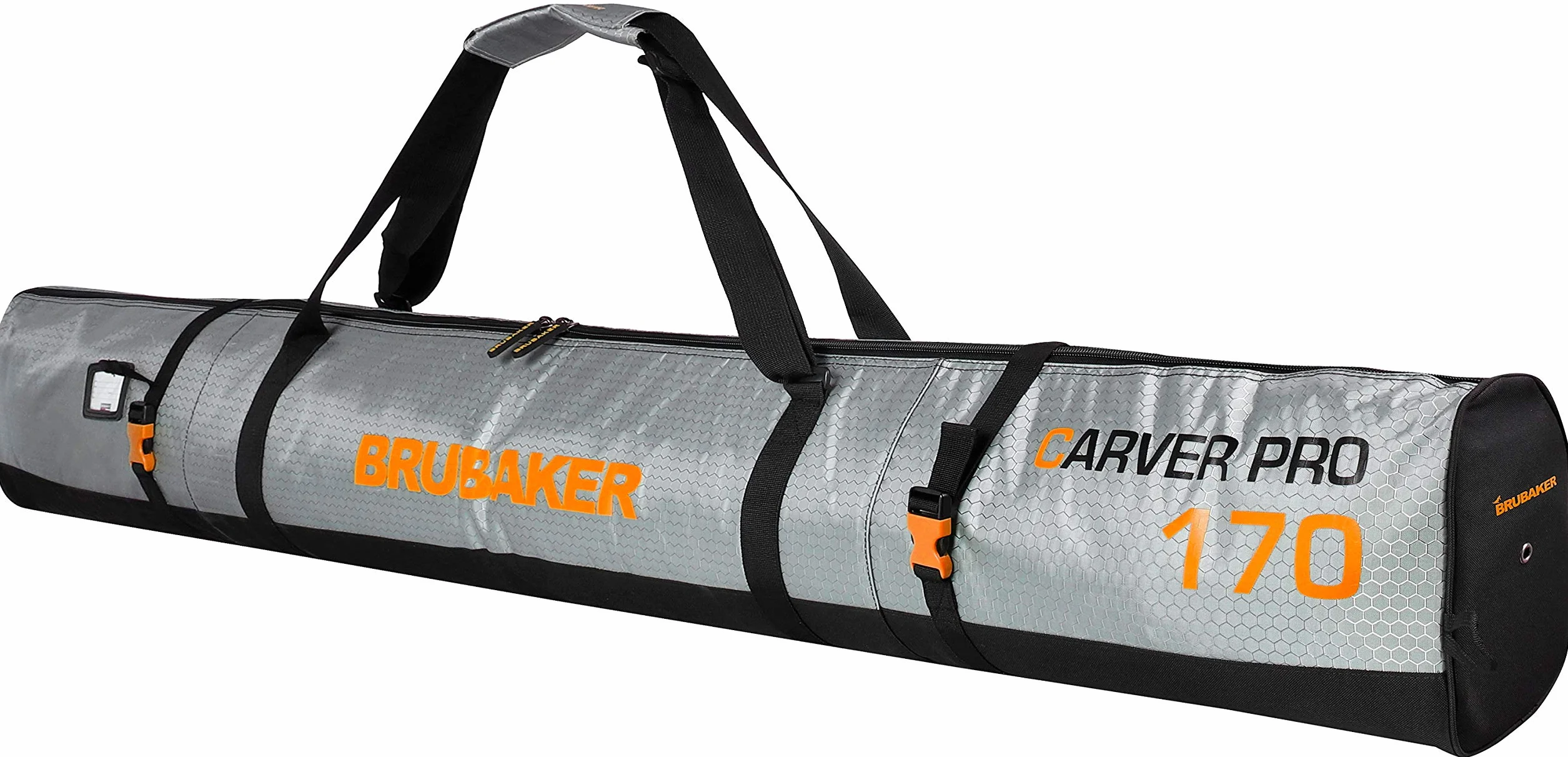 BRUBAKER Housse à Skis rembourrée 170 cm 190 cm Argenté Orange