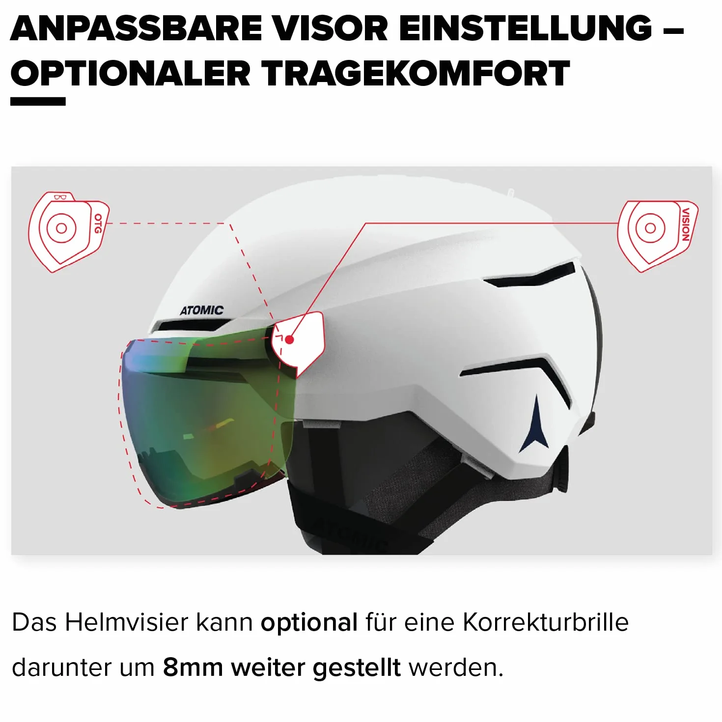ATOMIC Savor Visor JR Casque De Ski avec Visière, Noir, Taille XS, Enfant Et Adolescent, Absorption Maximale des Chocs, Ventilation Active Aircon, Masque À Miroir Haut De Gamme