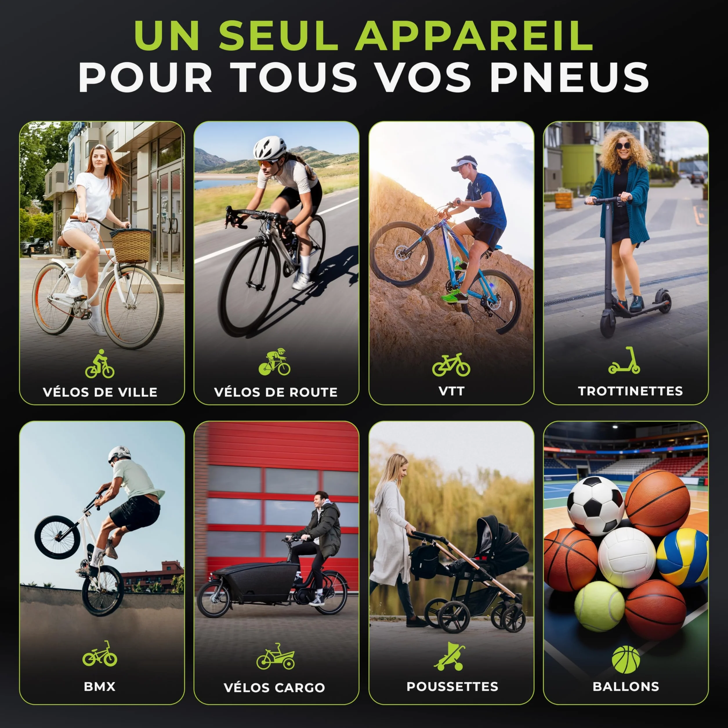 Mini Pompe Vélo Électrique 150 PSI Compresseur Portable LCD Arrêt Auto LED Presta Schrader