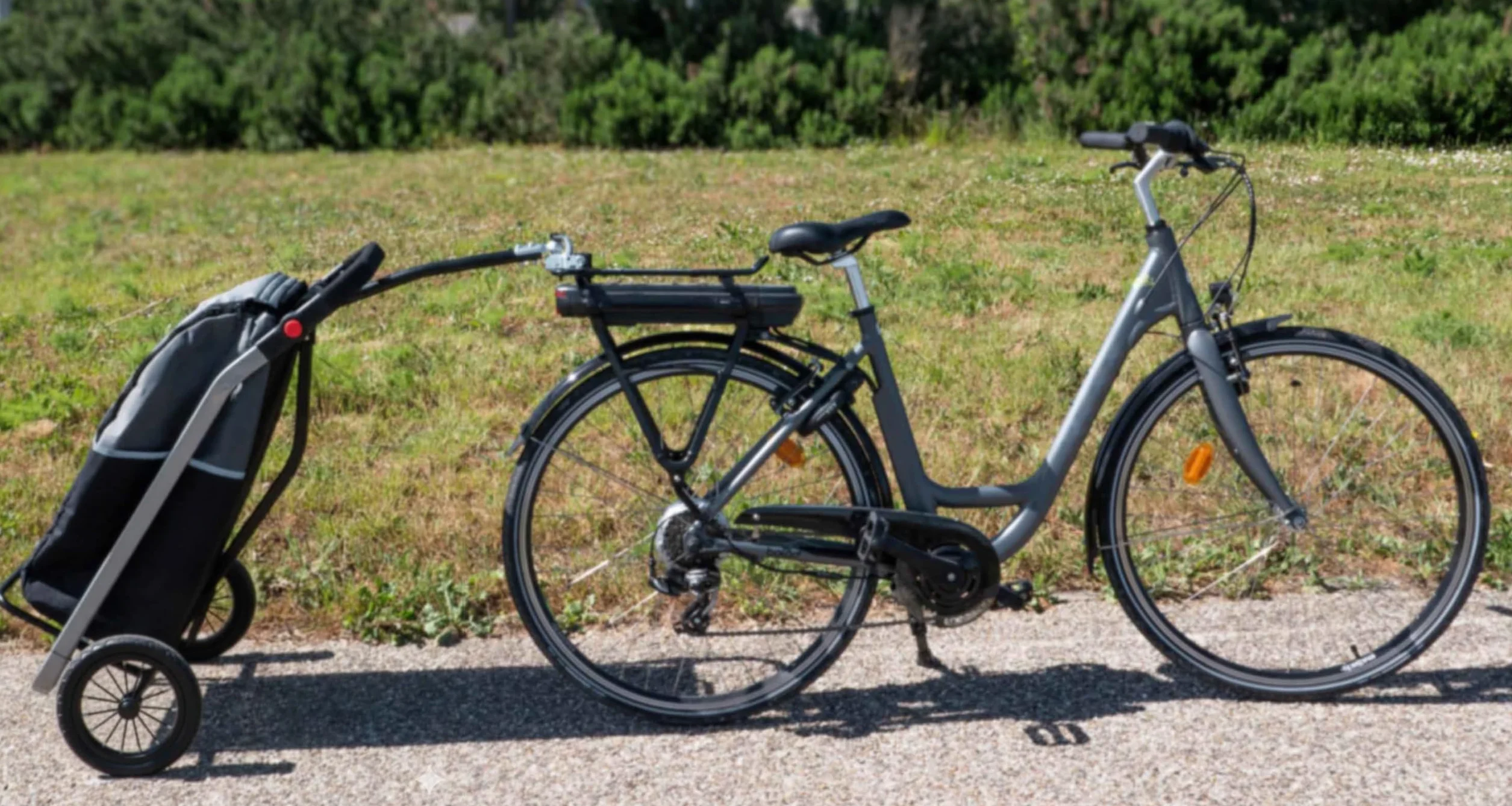 Remorque de vélo 50L 20kg roues gonflables compatible e-Bike VTT ville route