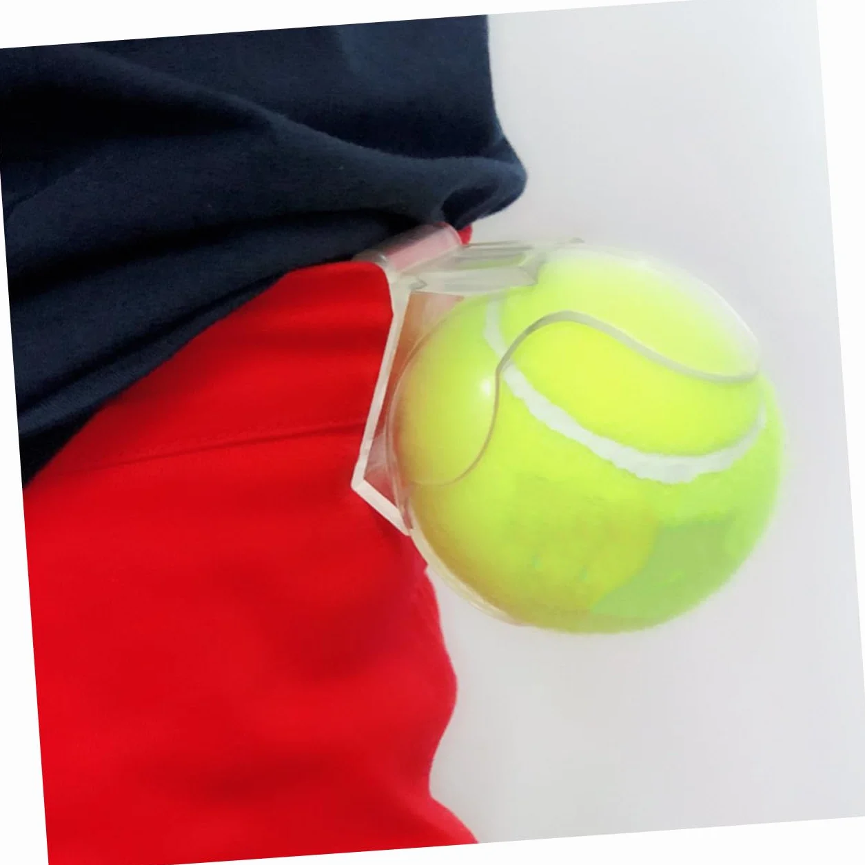 Alasum Porte-balles de Tennis Clip Ceinture Transparent en Abs Support Portable pour Balles Universelles