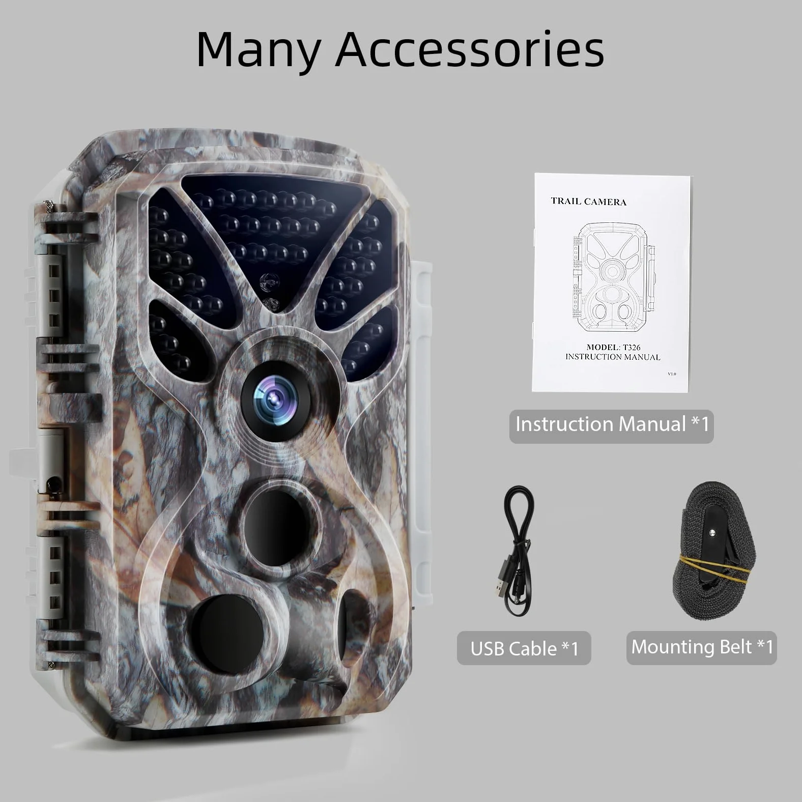 BlazeVideo Caméra de chasse 4K 64 MP avec détecteur de mouvement, vision nocturne, caméra de nuit grand angle 120°, vitesse de déclenchement rapide de 0,1 s, étanche IP66