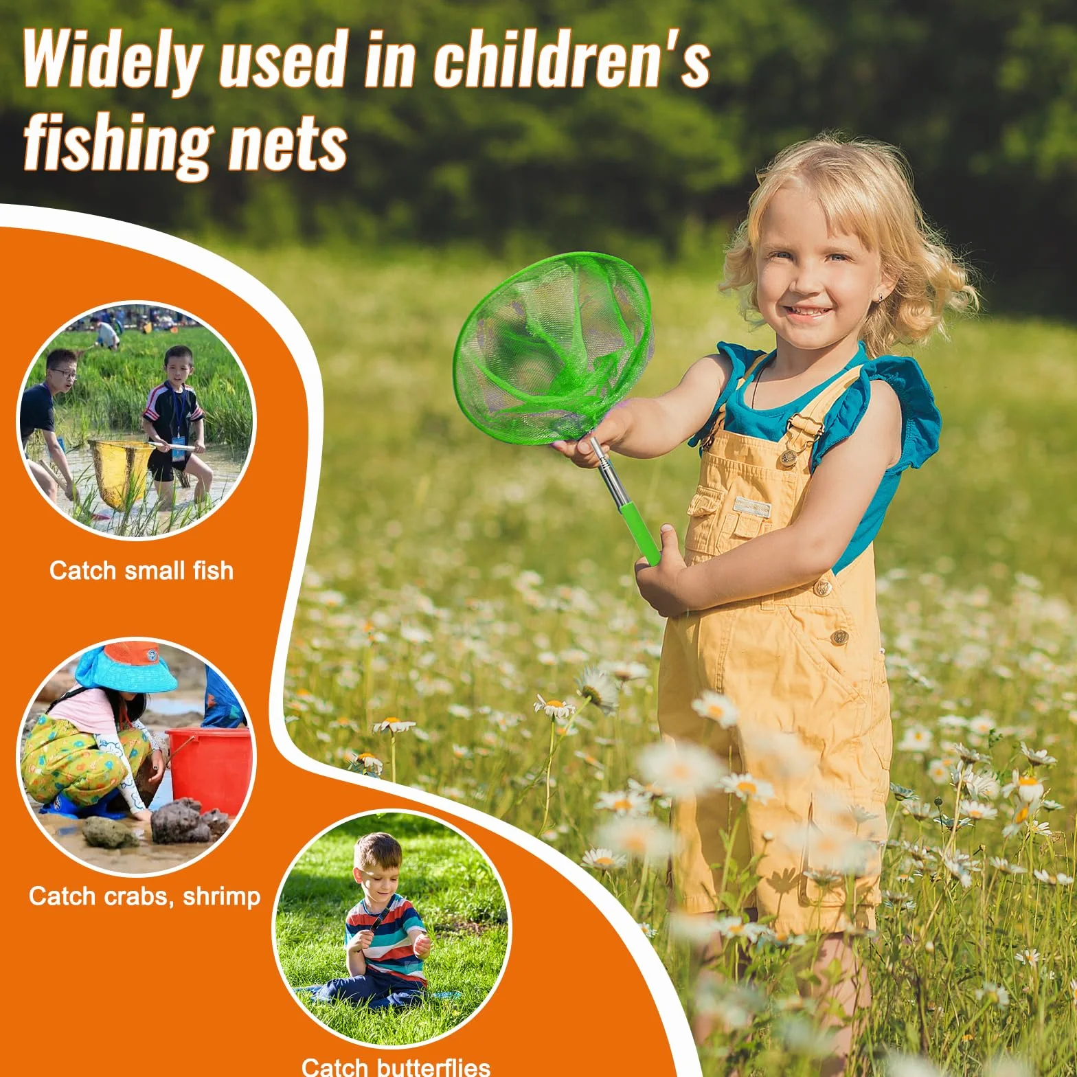 4 Pièces Filet À Papillon Enfant,Filets Télescopiques À Papillons Seaux Pliables Filet Papillon Epuisette Peche Enfant Enfants Filet Pêche Extensible Insectes Filets pour Catching Insects Fishing Play