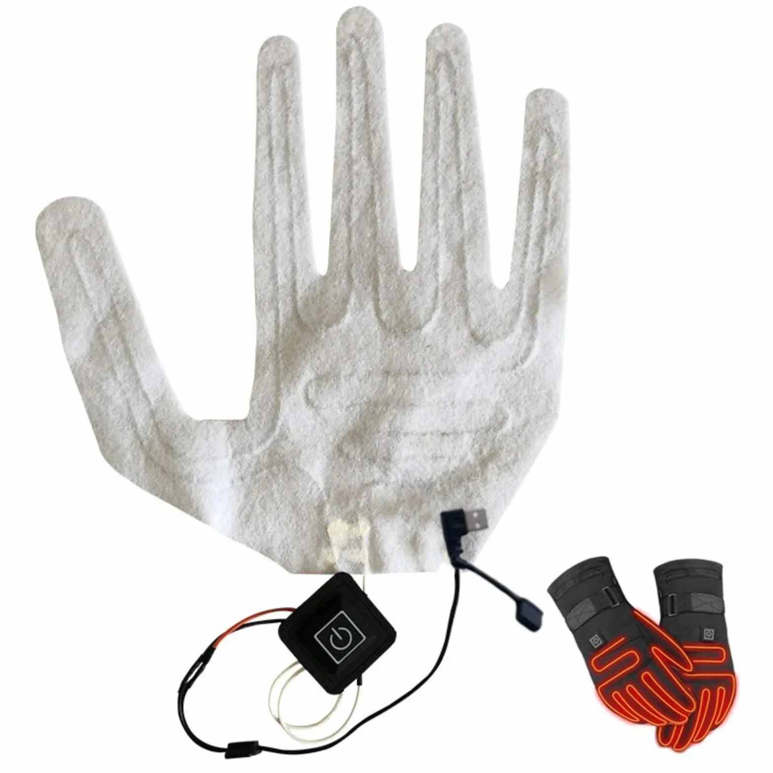 Gants Chauffants Électriques avec Conceptions Détachables Faible Consommation D'énergie