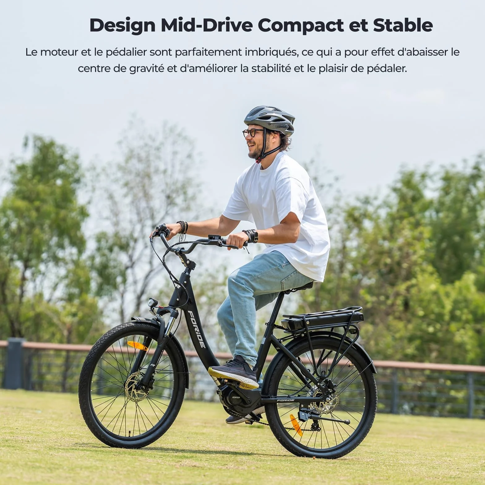 Vélos électriques Urbano 2 26 Pouces Moteur Central 36V 13AH 250W VTC Homme Femme Autonomie 100km