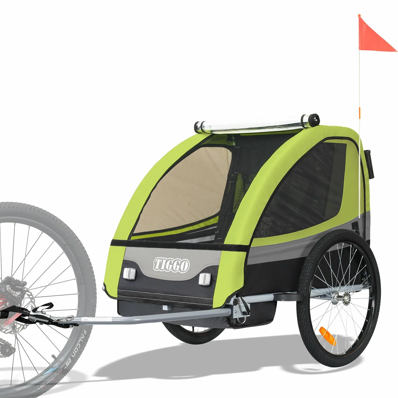 Tiggo T2 Remorque Enfants Vélo 2 en 1 Poussette Jogger Buggy 360° Roue Avant