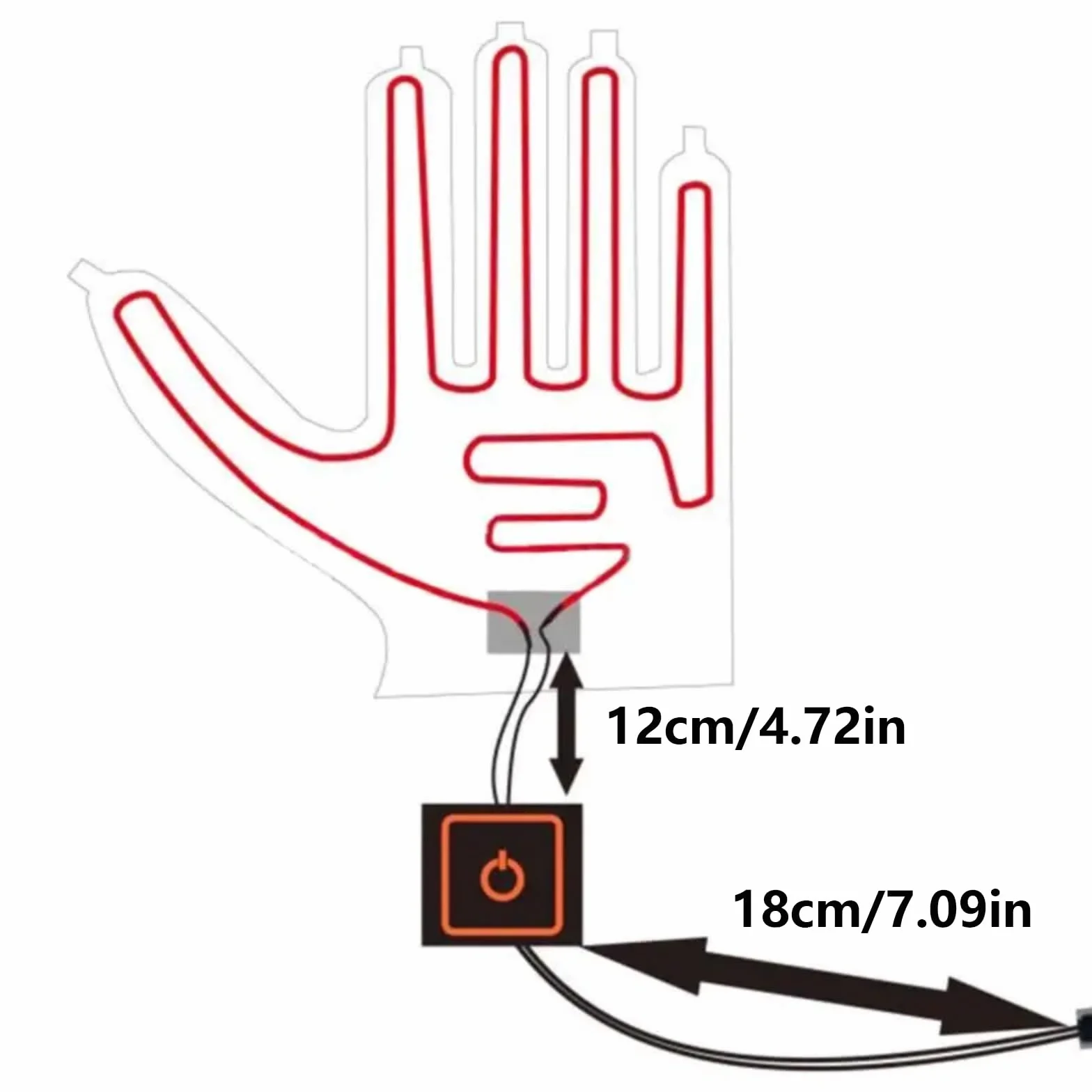 Gants Chauffants Électriques avec Conceptions Détachables Faible Consommation D'énergie