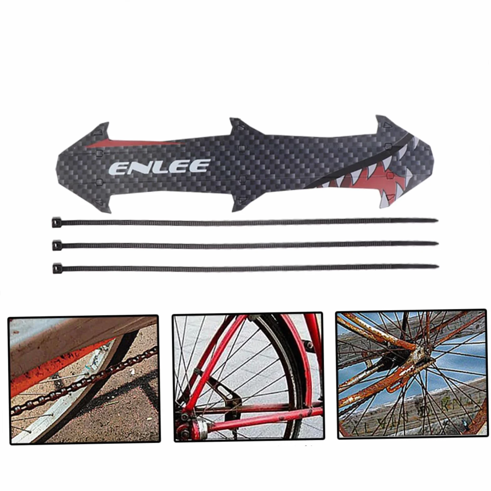 Protection cadre VTT haubans chaîne durable facile à installer