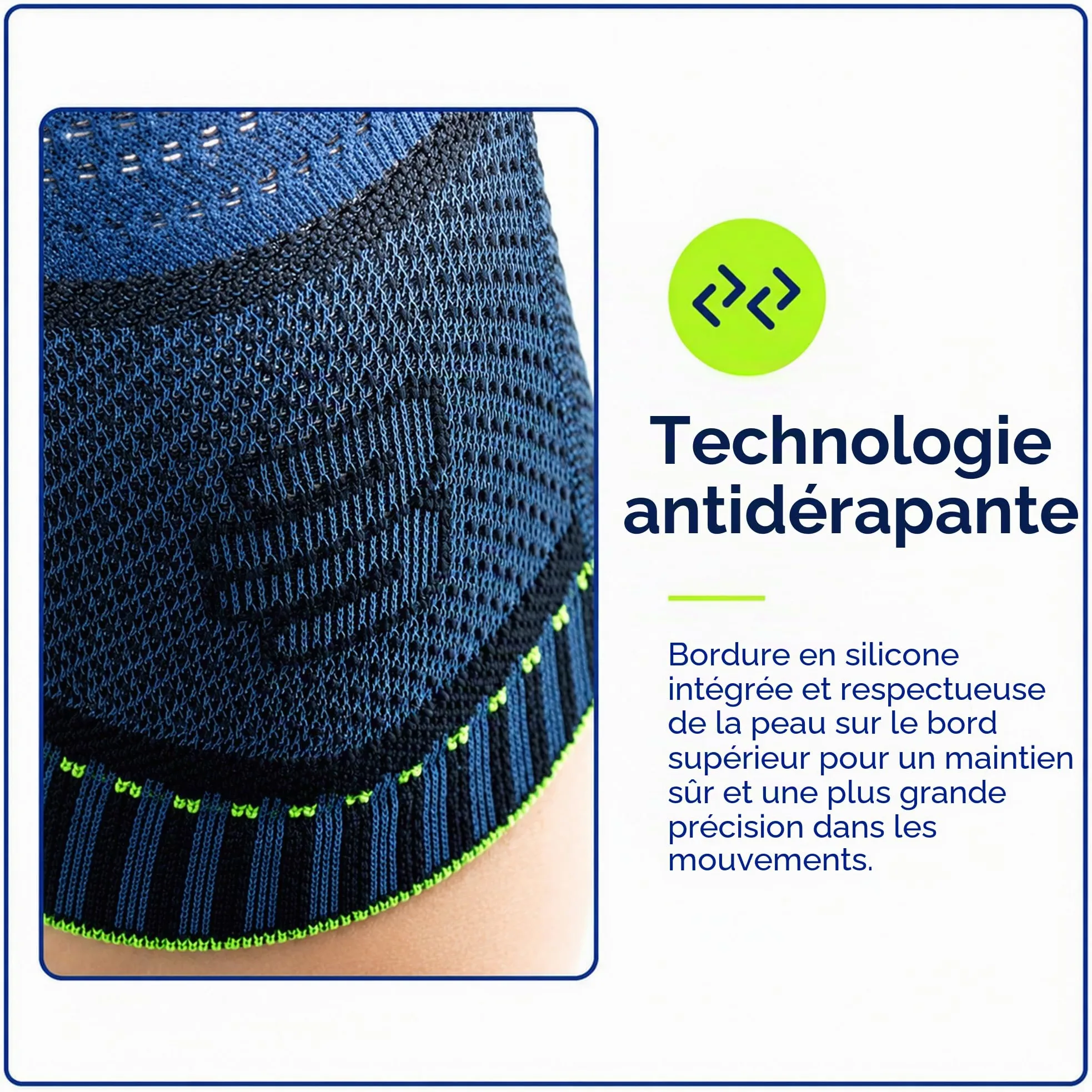 BAUERFEIND Genouillère „Knee Support“ avec Anneau en Silicone, Droit/Gauche