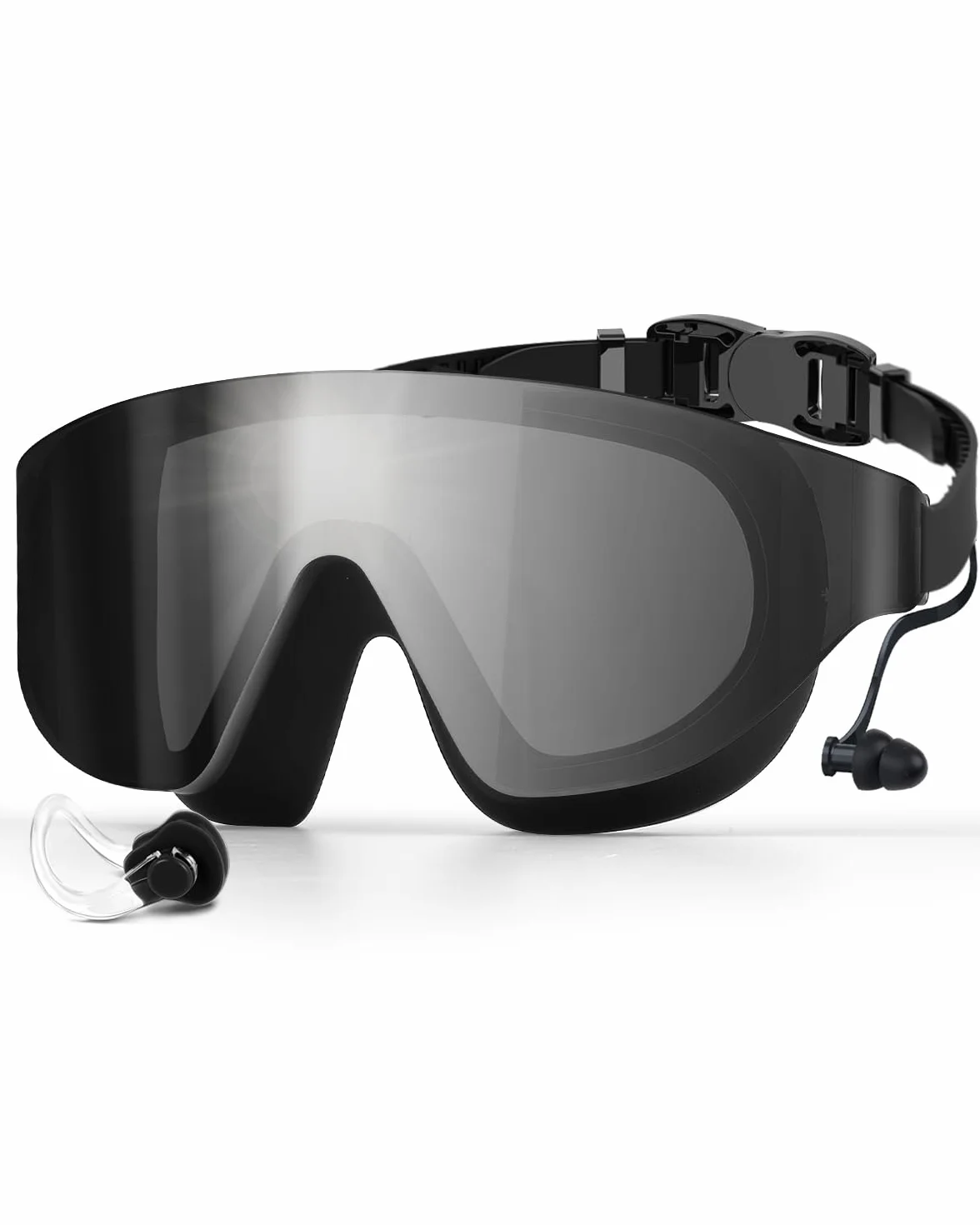 Zoomsnail Lunettes de Piscine Panoramiques 180° sans Monture, Anti-Buée, Confort Silicone, Étanches