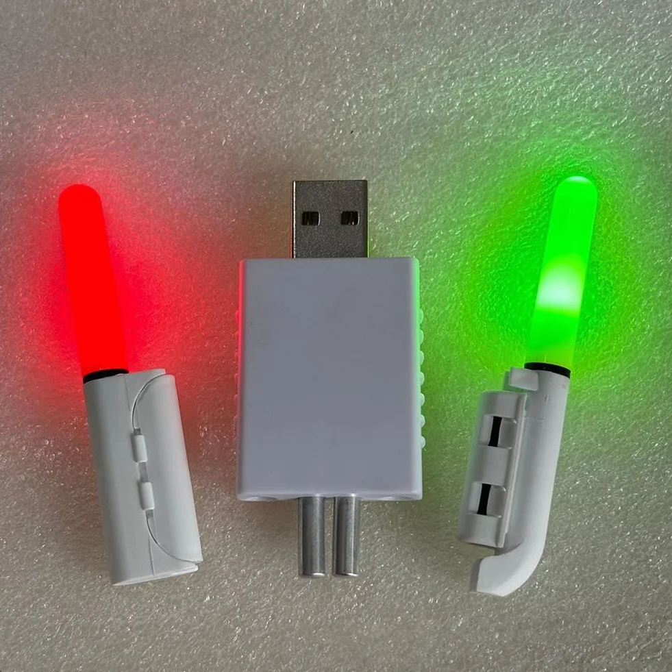 Lot de bâtons Lumineux LED de Nuit pour Canne à pêche - 6,3 cm - Étanche - avec Alarme de Morsure - pour pêche de Nuit