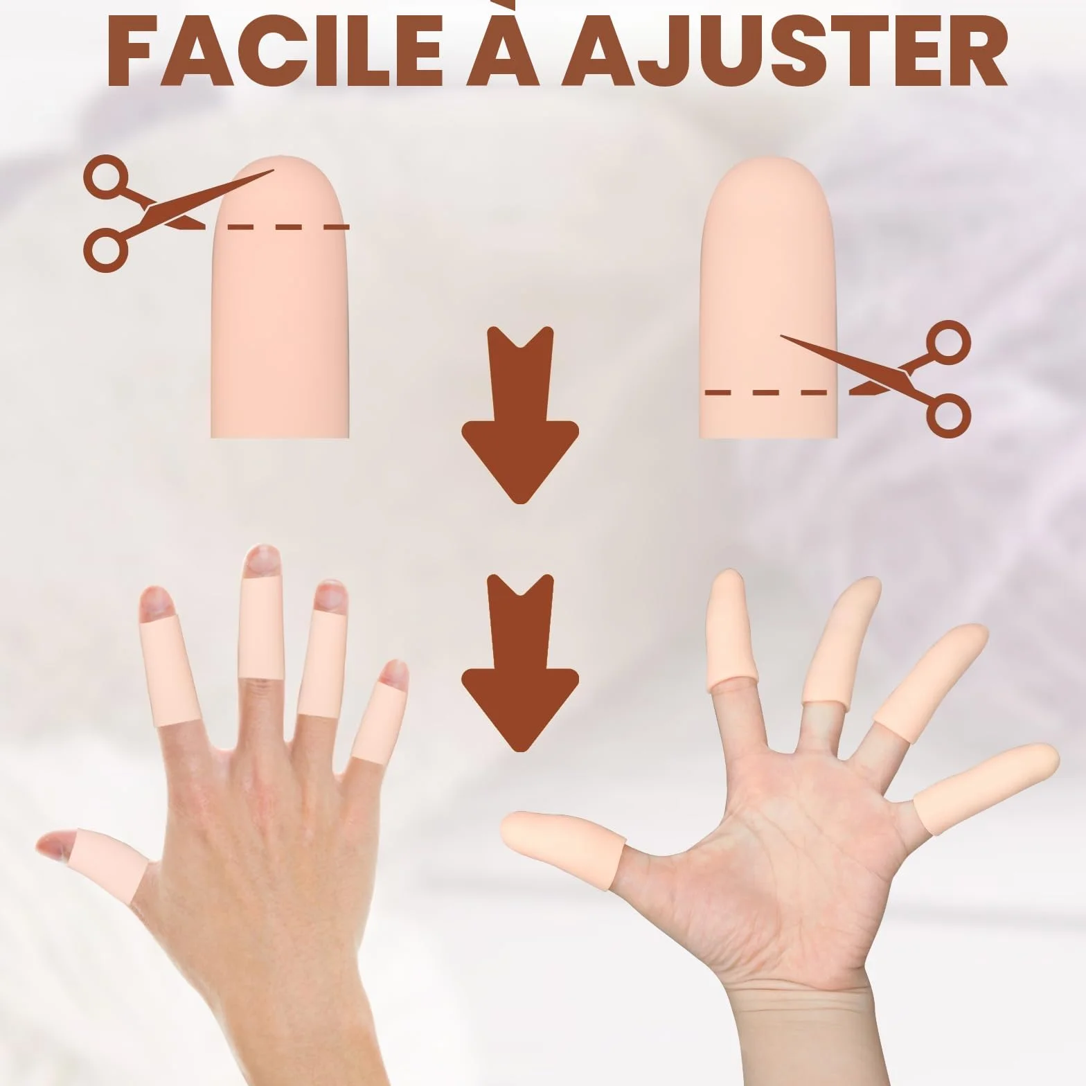 HINGTAI Lot de 20 protège-doigts en gel pour le pouce, manchons en silicone