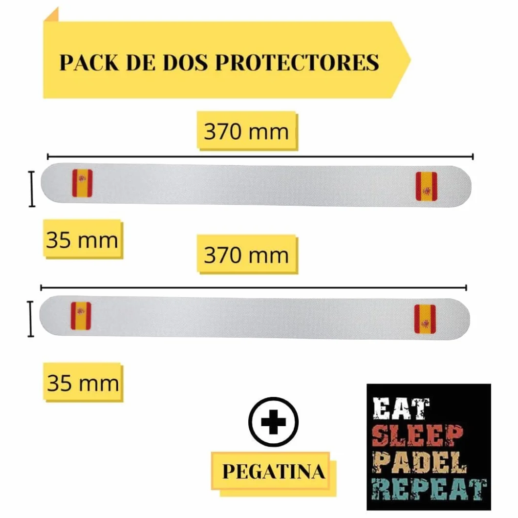 Protecteur de raquette de padel transparent Lot de 2 Drapeau espagnol