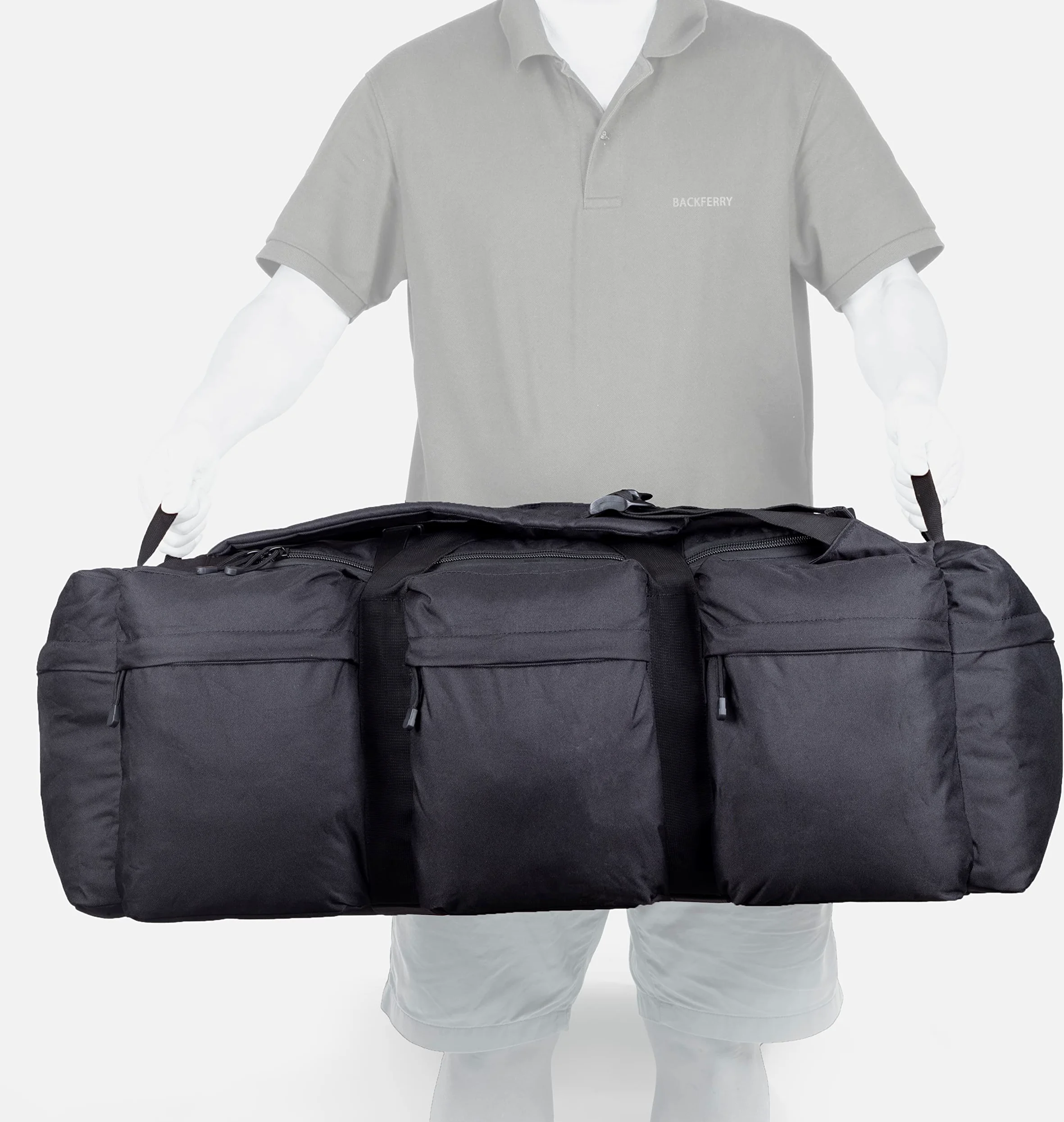 Grand Sac de Voyage Militaire Sac de Marin Style Militaire Sac d'équipement Tactique et de Sport avec, 100L