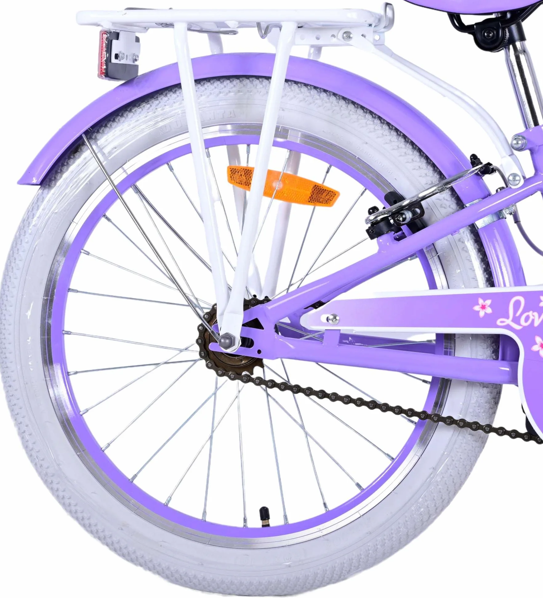 Vélo pour Fille 20 Pouces avec Panier et Porte-Bagages 6-8 Ans