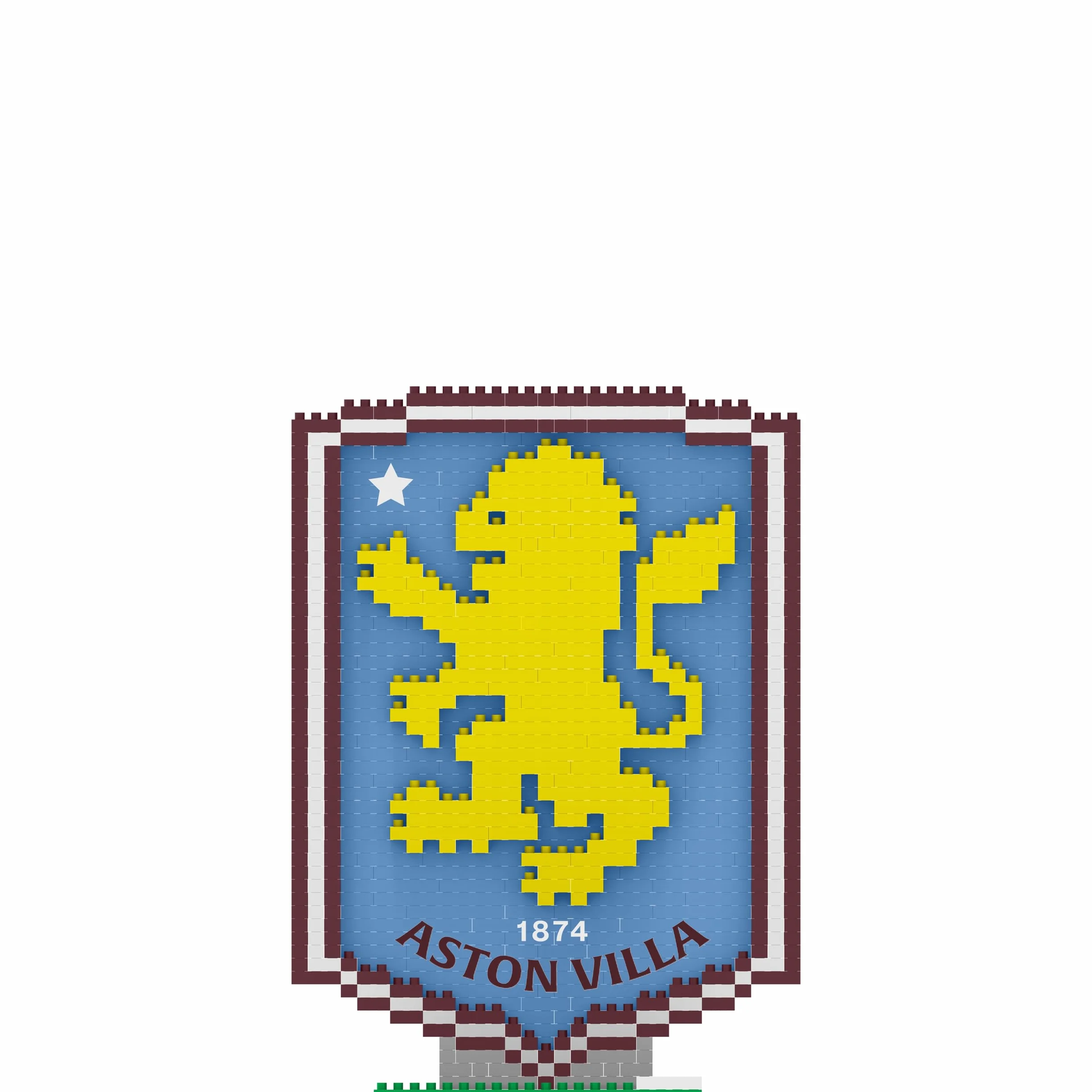 Aston Villa FC BRXLZ Logo 3D Bricks Jouet de Construction Modèle