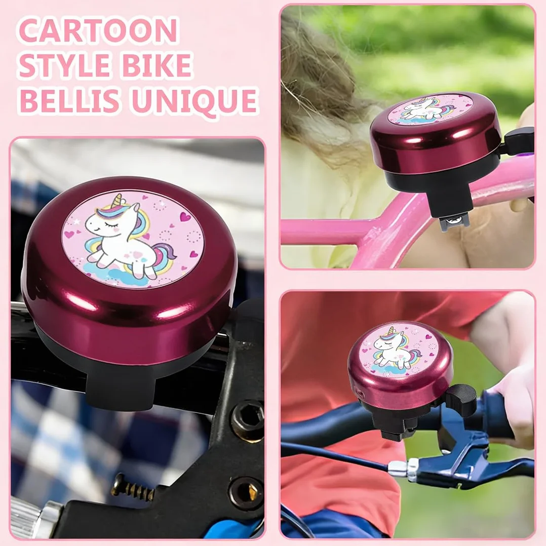 Sonnette Velo Enfant Fille Licorne pour Vélo Scooter Tricycle - Cadeau d'anniversaire