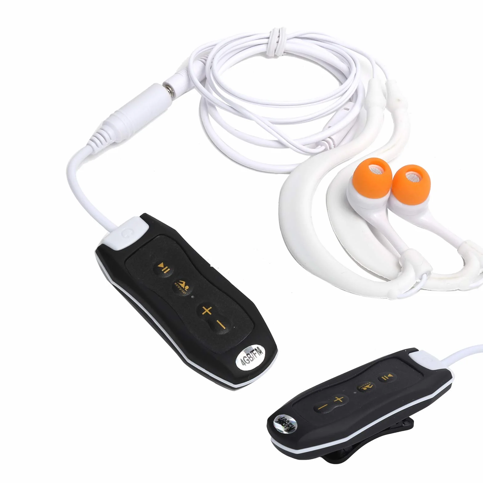 Yosoo Lecteur MP3 Étanche Natation 4 Go IPX8 FM Musique Portable Plongée Sport avec Écouteurs et Clip