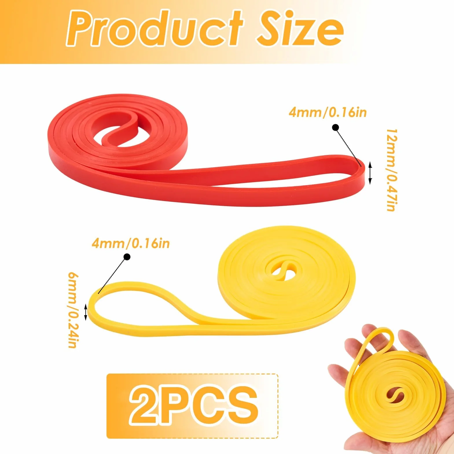 Ensemble d'Élastiques de Musculation 5-15lb & 15-35lb pour Pilates, Yoga, Stretching