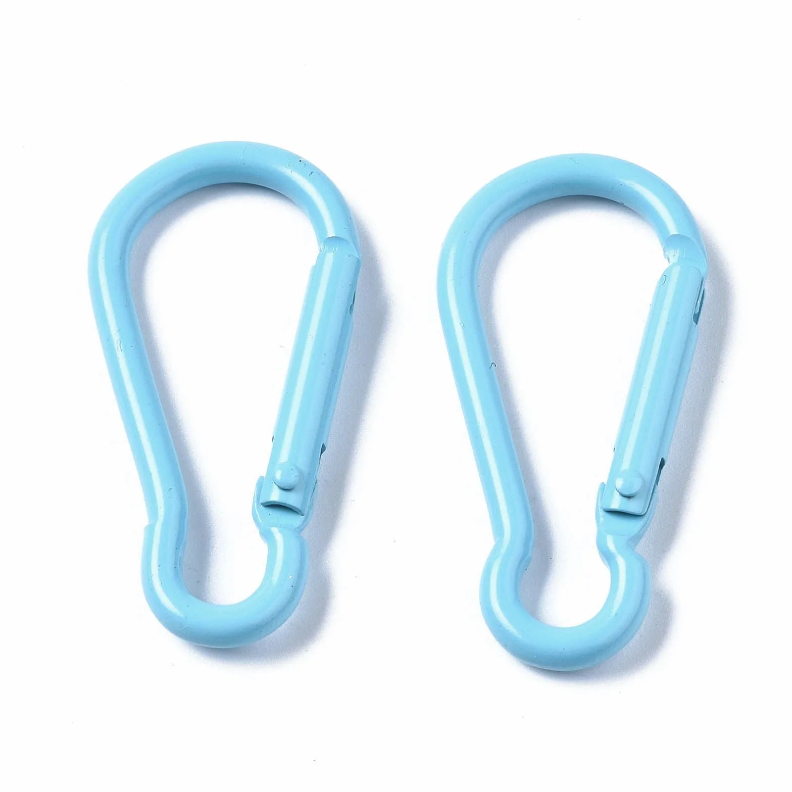 Lot de 10 mousquetons d'escalade en aluminium pour porte-clés et camping