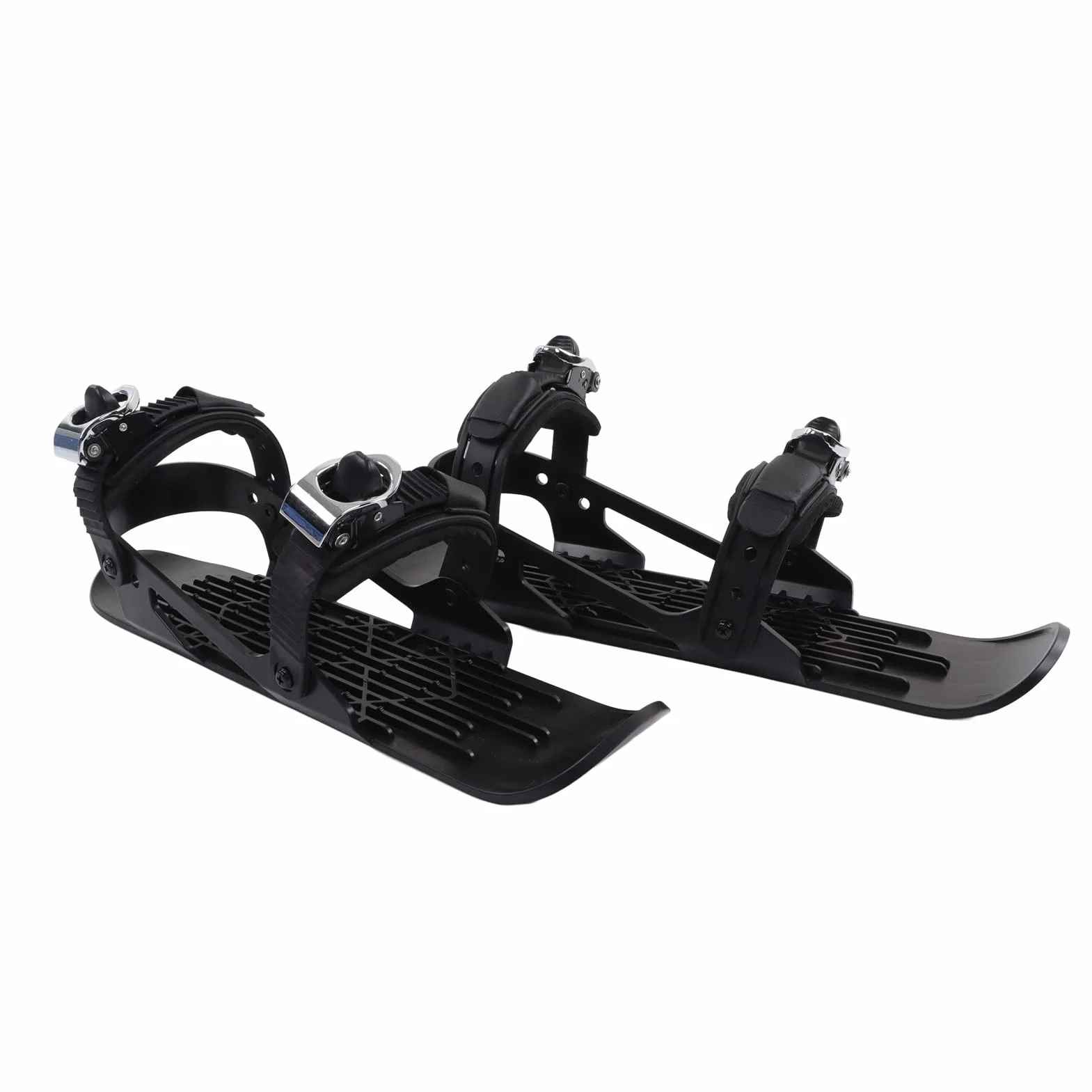 Mini Ski Skates Snowblades Skis Chaussures Bottes pour Adultes avec Sangles Réglables Design Portable en Acier Inoxydable en Nylon Durable pour les Sentiers de Neige de Sports d'hiver