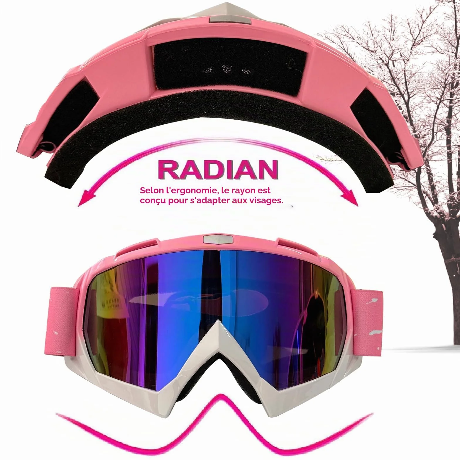 Lunettes de ski OTG pour porteurs de lunettes