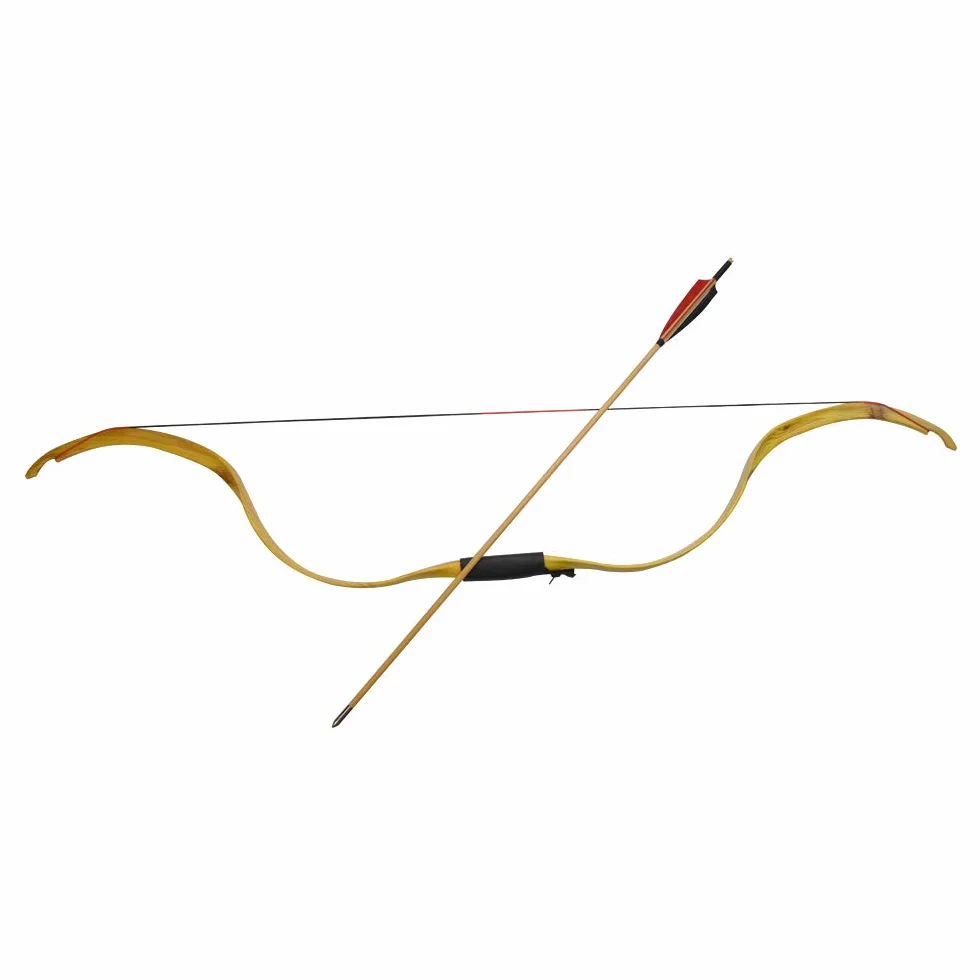 Ensemble d'arc traditionnel classique en bois avec flèche 30lbs
