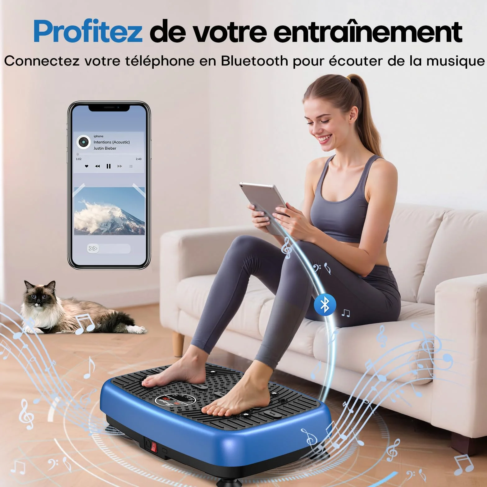 Plateforme Vibrante EvoSpark Double Moteur Haute Performance 120 Vitesses 450 LB