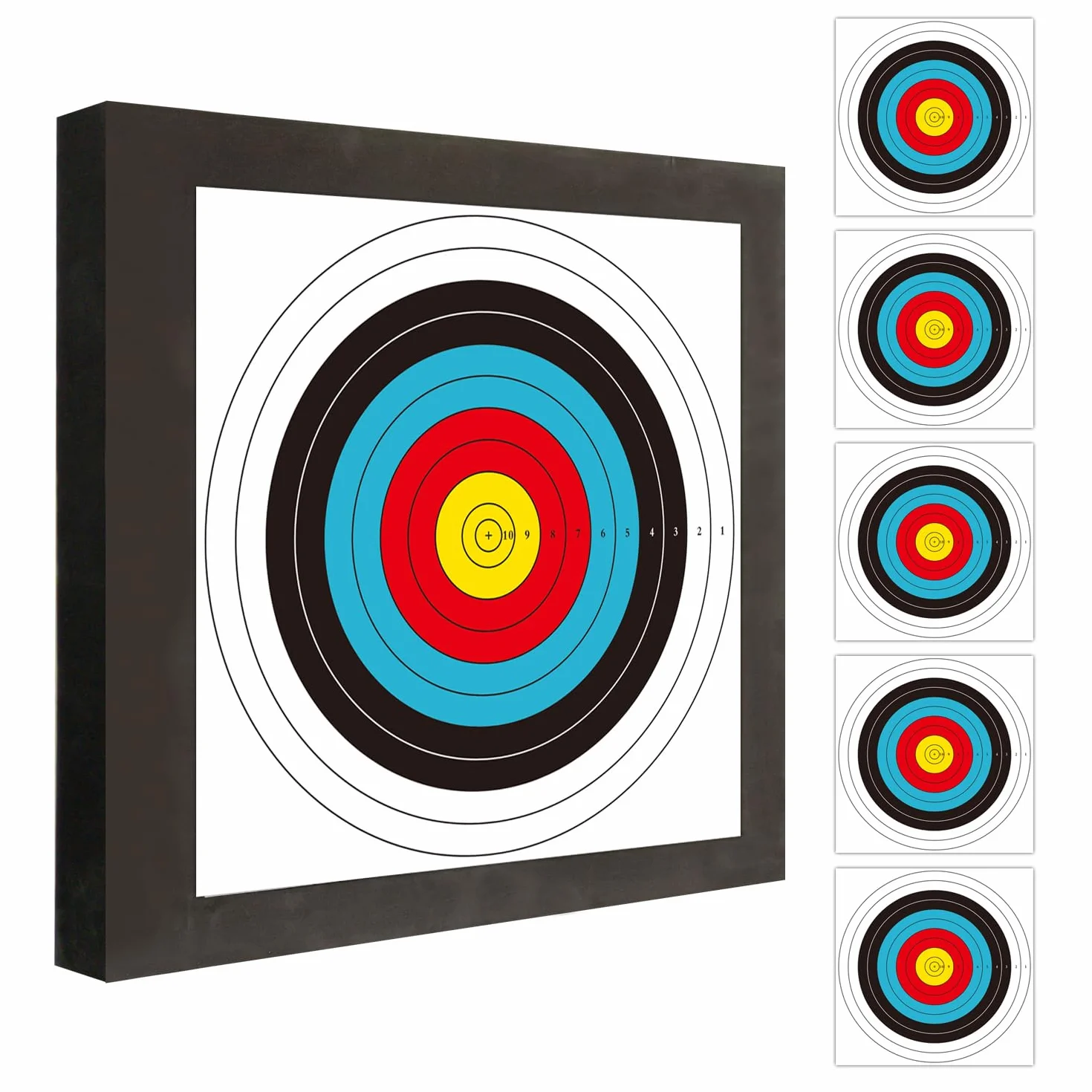 THREE ARCHERS Cible de tir à l'arc 50x50cm Mousse légère durable avec supports