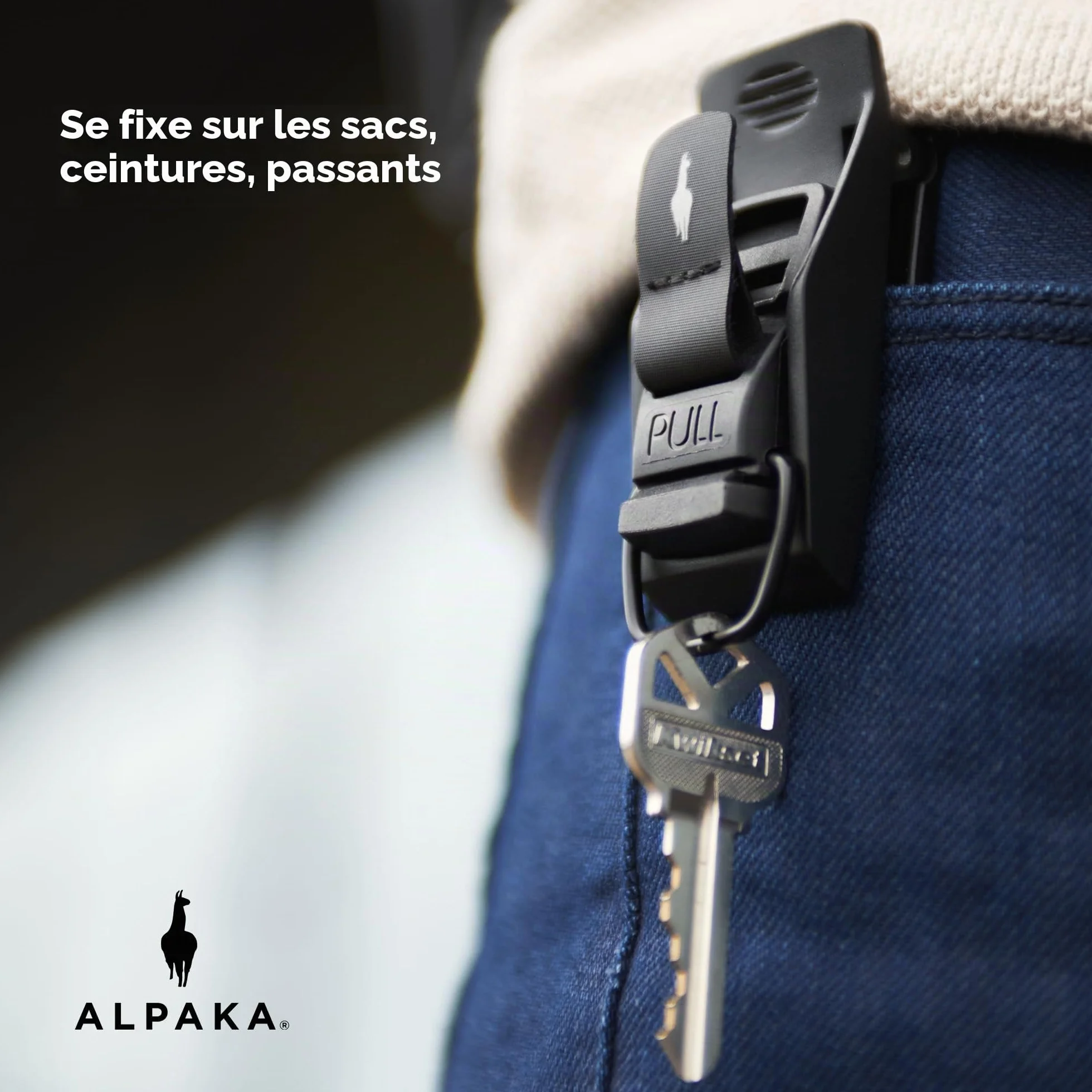 ALPAKA HUB Keychain Porte-clés Tactique Clip Ceinture Magnétique Amovible Rapide MOLLE Compatible Portefeuille Sling Sac à dos