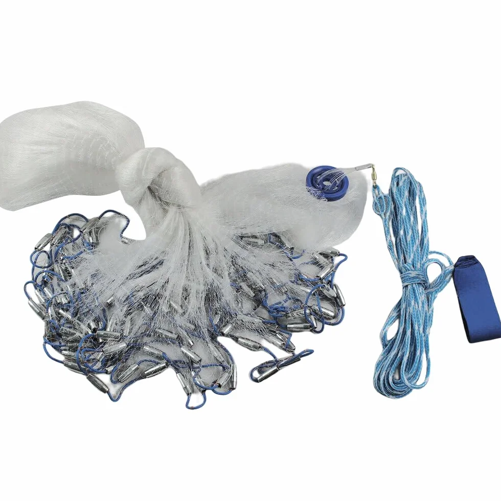 Filet de pêche portable 3/4,2/5,4/6,6 m - Filet de pêche - Filet de pêche - Filet de pêche - Filet de pêche avec couleur, corde épaisse, filet dense
