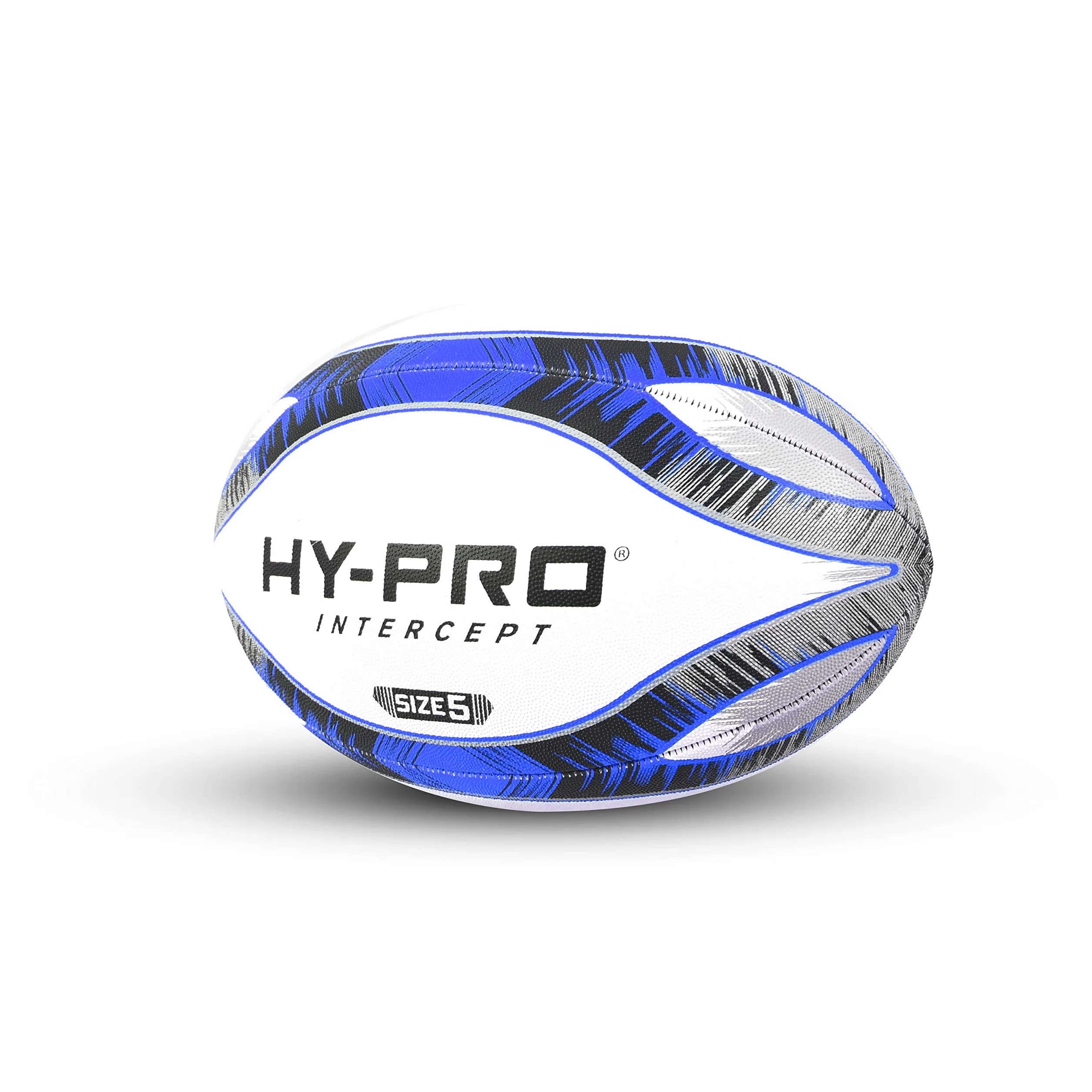 Hy-Pro Intercept Ballon de Rugby Taille 5 Caoutchouc Surface à Picots Entraînement Durable