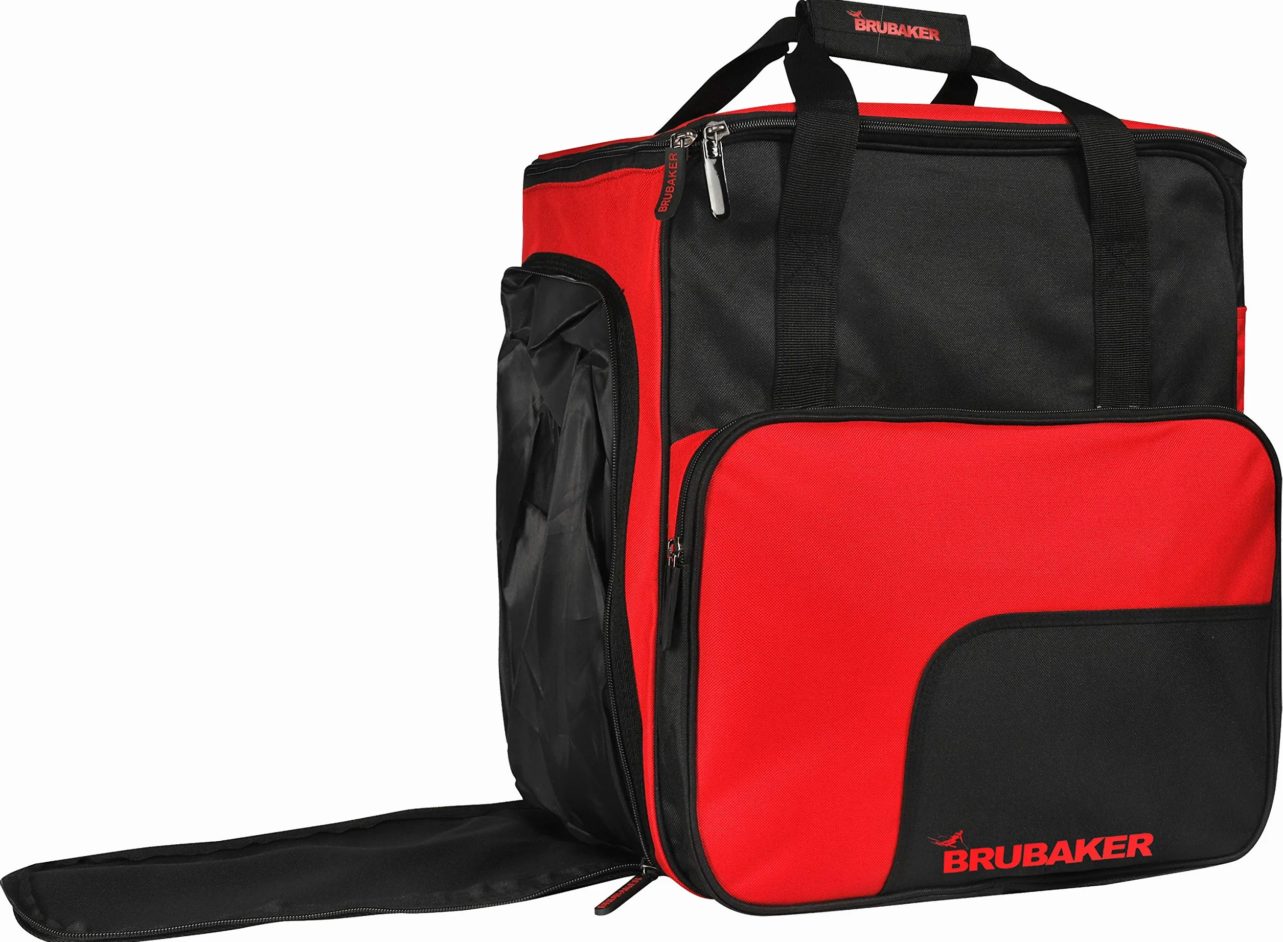 BRUBAKER Sac à Chaussures de Ski Super Function et Housse à Skis Carver Pro 170 cm Noir/Rouge