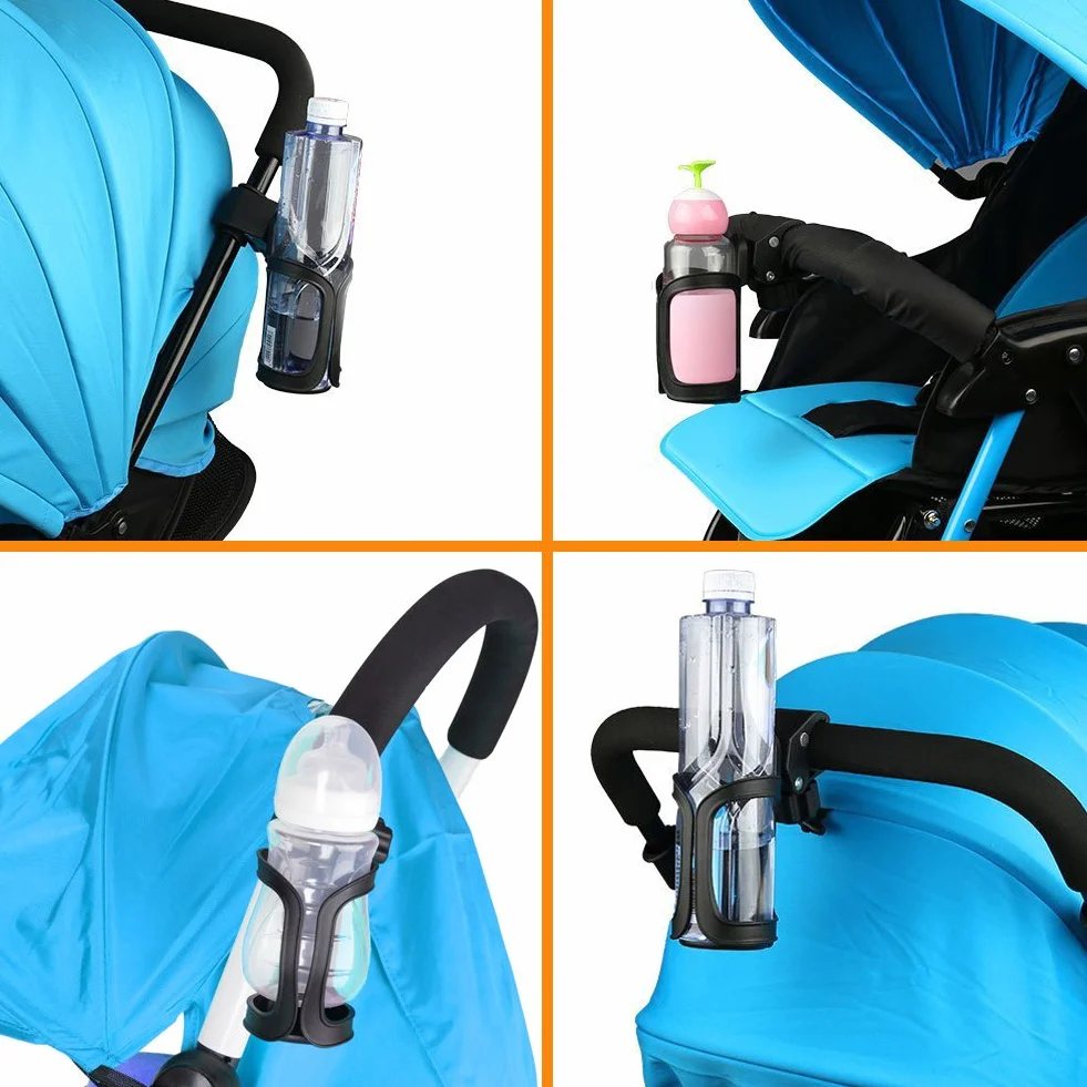 Porte-bouteille de vélo 360° rotation noir compatible VTT landaus fauteuils roulants