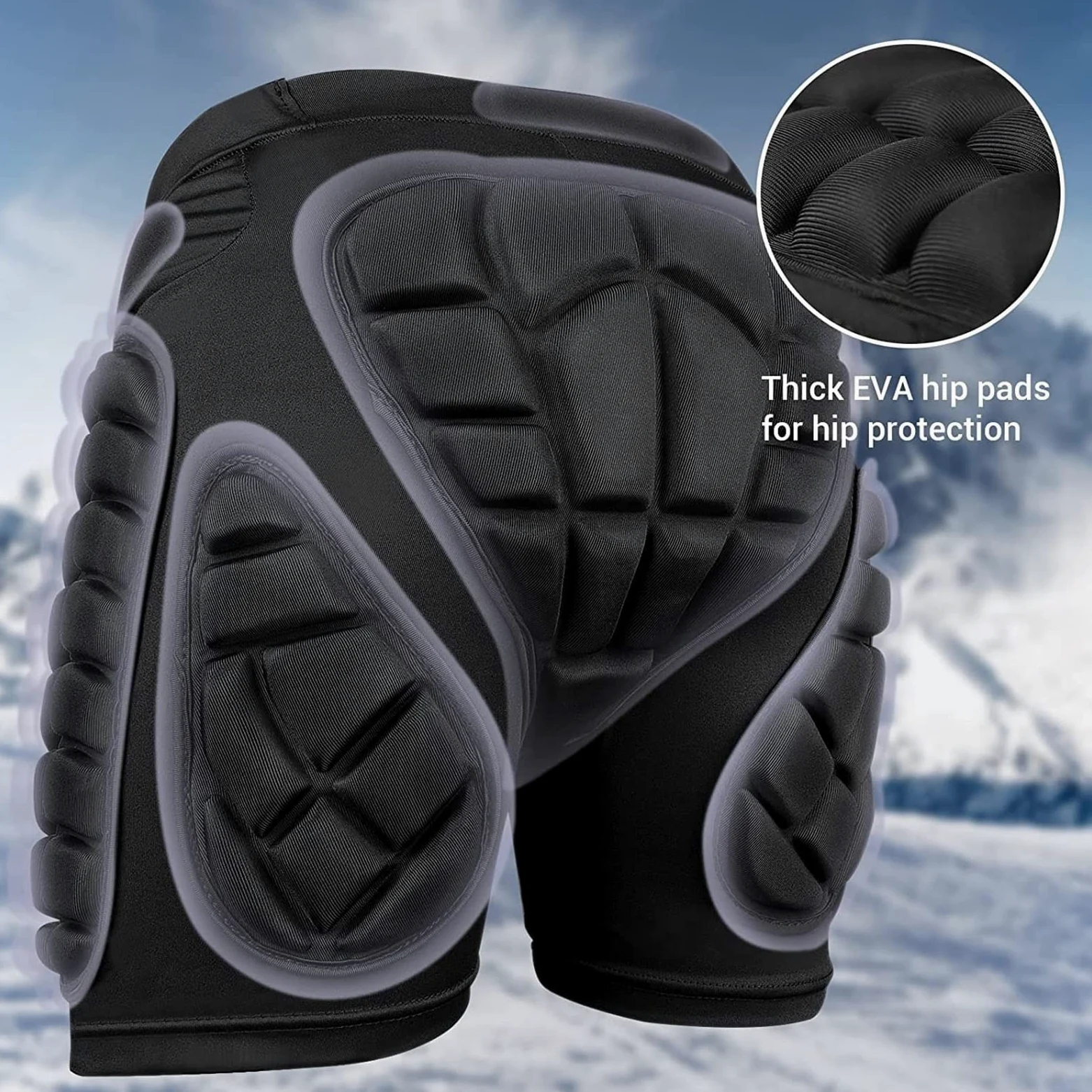 Protection Hanche Short Rembourré 3D Respirant Léger Équipement De Protection for Ski Skate Snowboard Patinage Ski Cyclisme