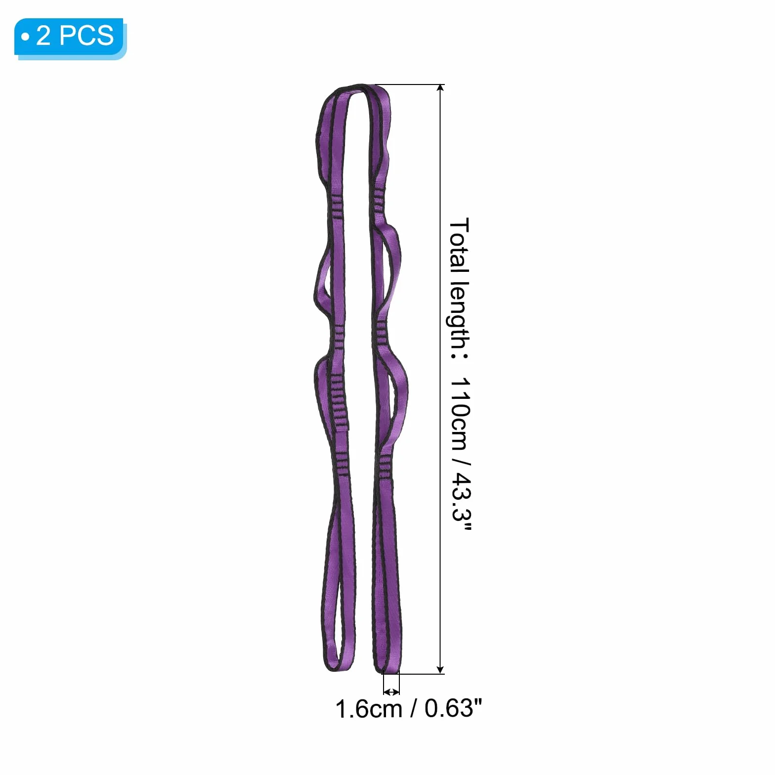 PATIKIL Sangle en chaîne Daisy Nylon Lot de 2 Violet