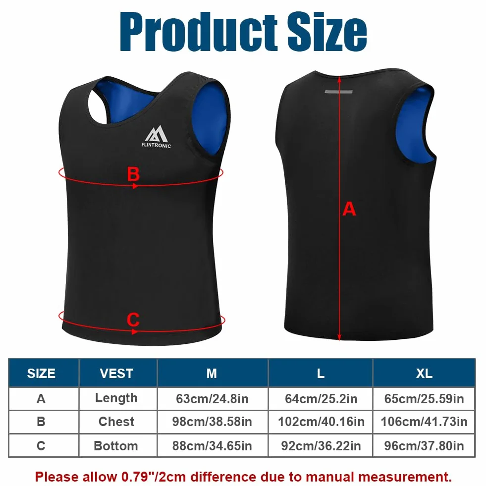 Flintronic Gilet de Sueur de Sauna pour Hommes, Débardeur Sudation Amincissant Ventre, T Shirt Sudation Homme