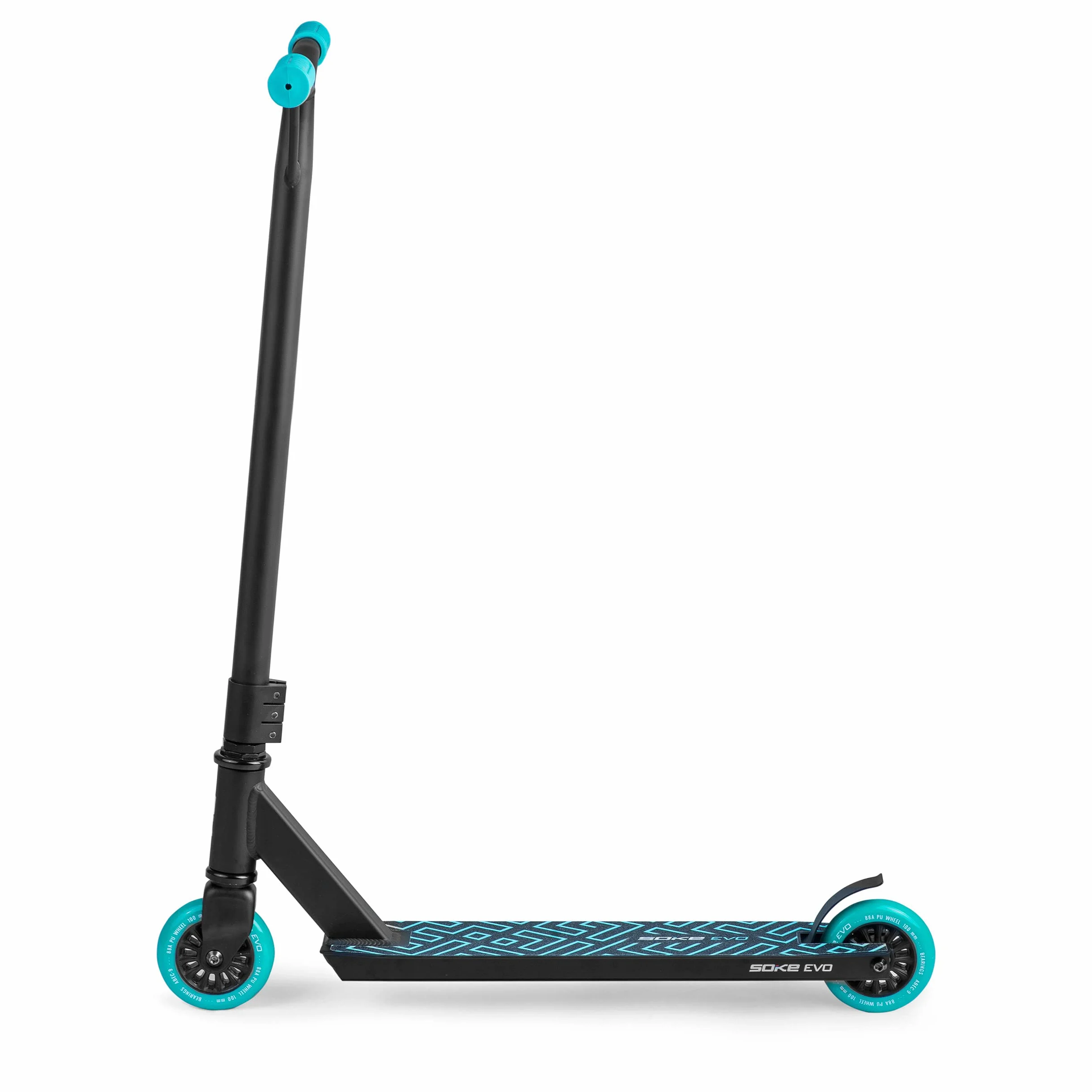 SOKE Evo Stunt Scooter für Extreme Skateparkfahrten – ABEC-9 Carbonlager aus verchromtem Stahl – PU-Räder 88A – Y-Bar-Lenker mit TPR-Griffen – Aluminium-Deck