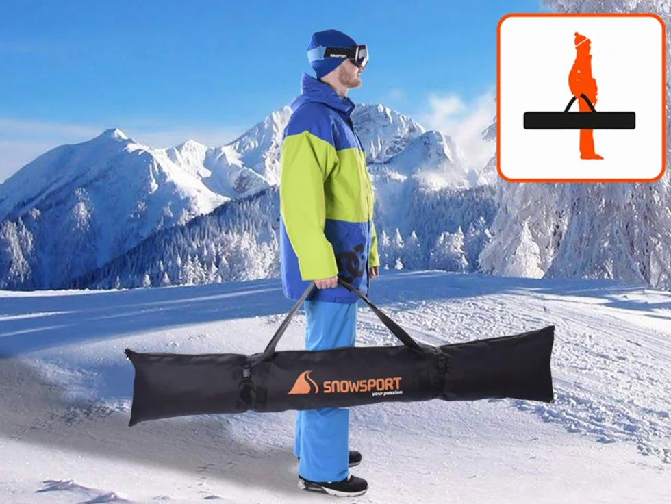 Snowsport SuperPro Housse de ski 5 en 1 150-180 cm sac à dos pour skis et bâtons