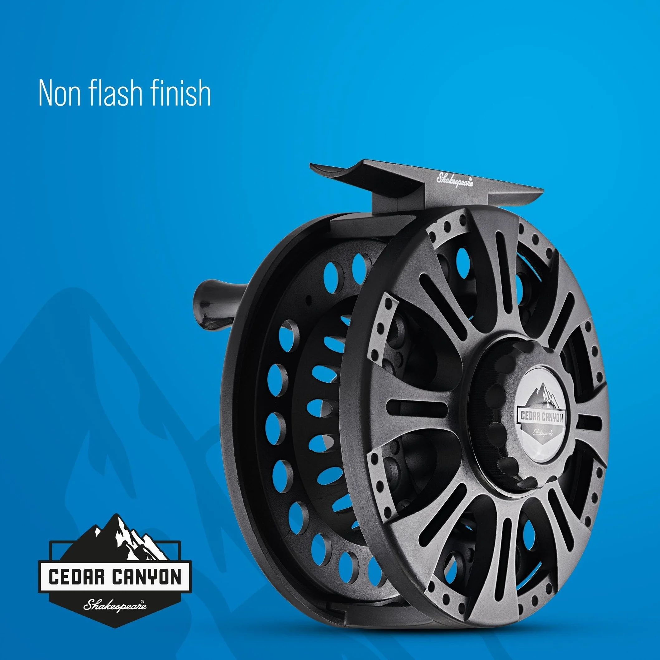 Shakespeare Cedar Canyon Premier Fly Reel - Moulinet de pêche à la Mouche léger Durable roulement récupération Convertible droitier gaucher