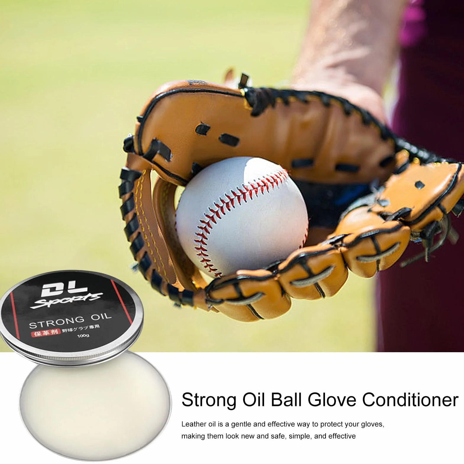 Halatua Après-shampoing réparateur pour gant de baseball cuir action rapide