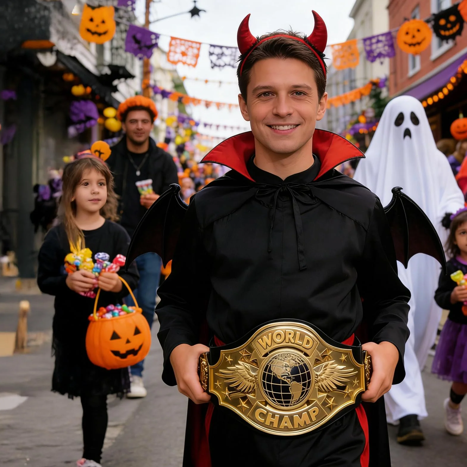 Ceinture de champion réglable pour enfants et adultes - Ceinture de boxe de lutte pour fêtes et jeux de rôle