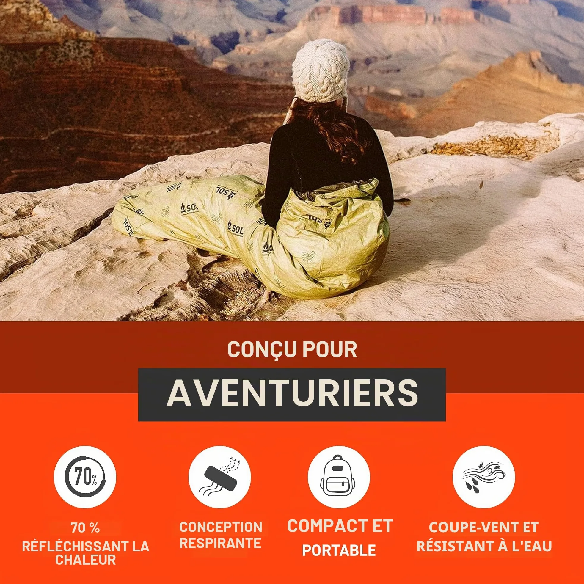 Sol Escape Bivouac avec Capuche Vert